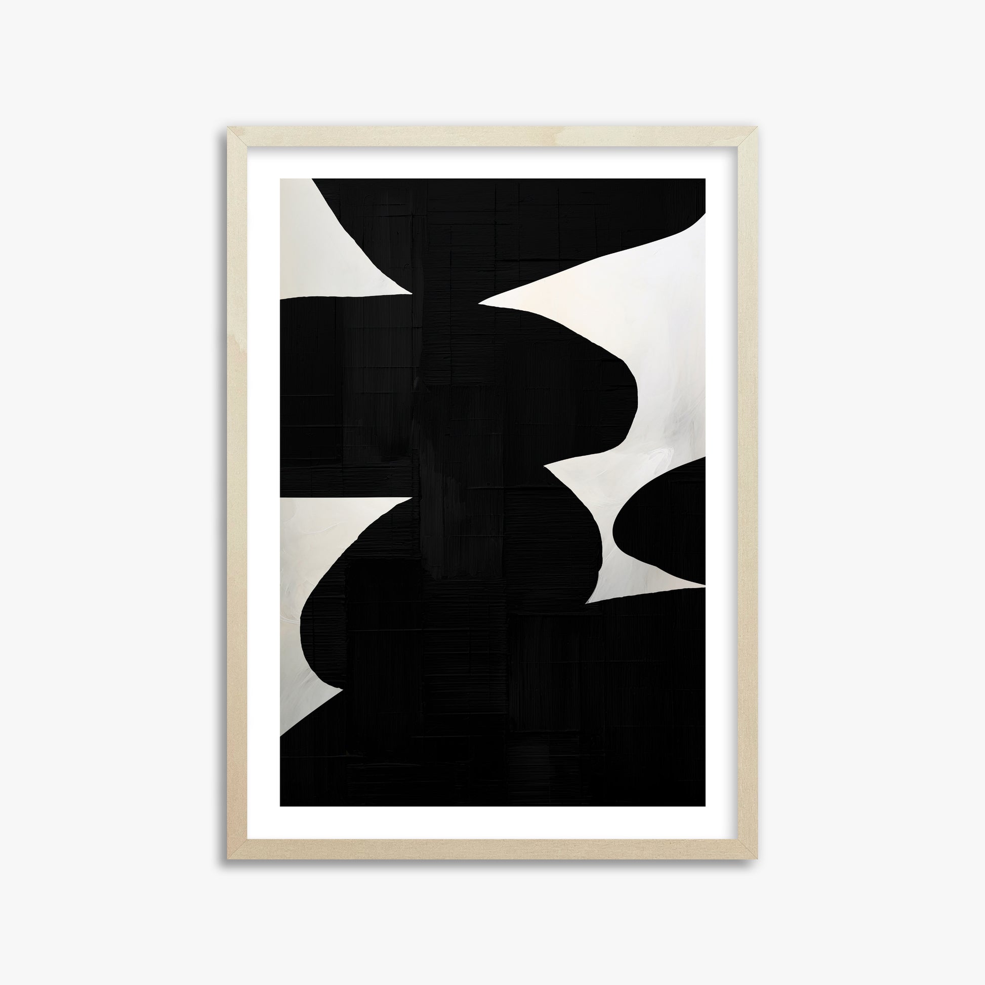 Shattered Form, 50x70cm Framed Art Reproduction With Lime Wood Frame