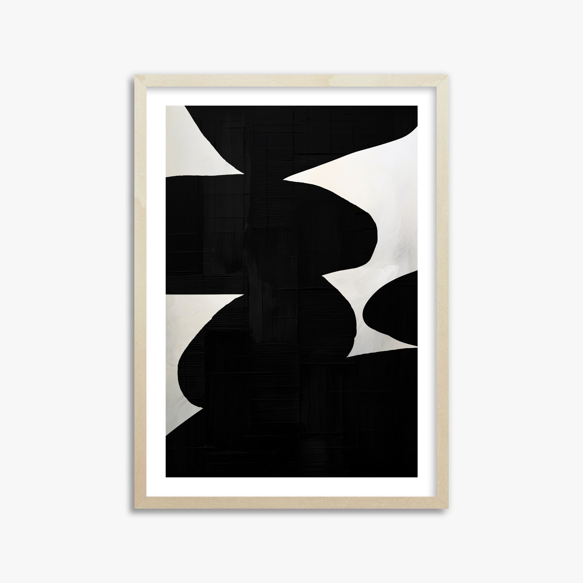 Shattered Form, 50x70cm Framed Art Reproduction With Lime Wood Frame