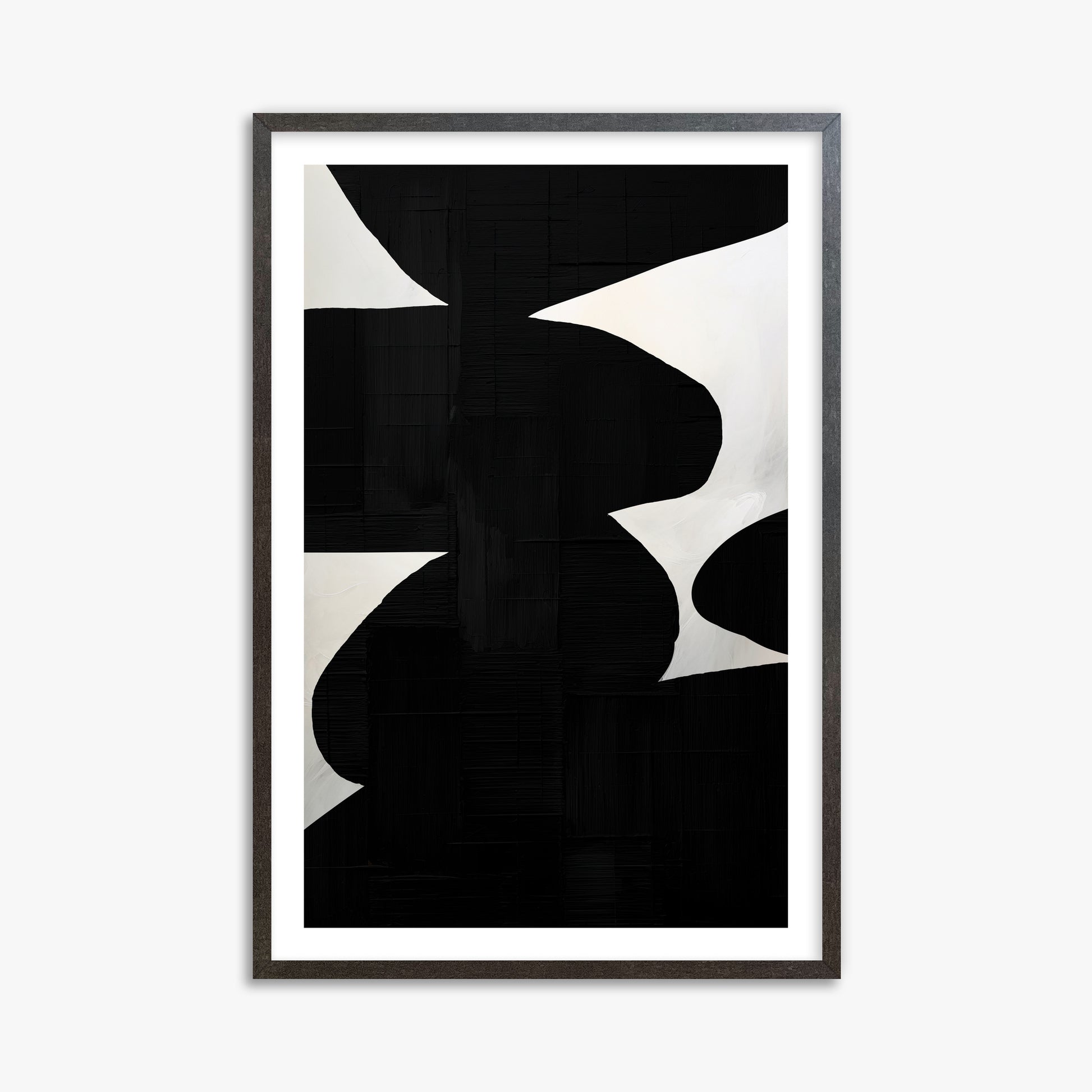 Shattered Form, 61x91cm Framed Art Reproduction With Espresso Frame