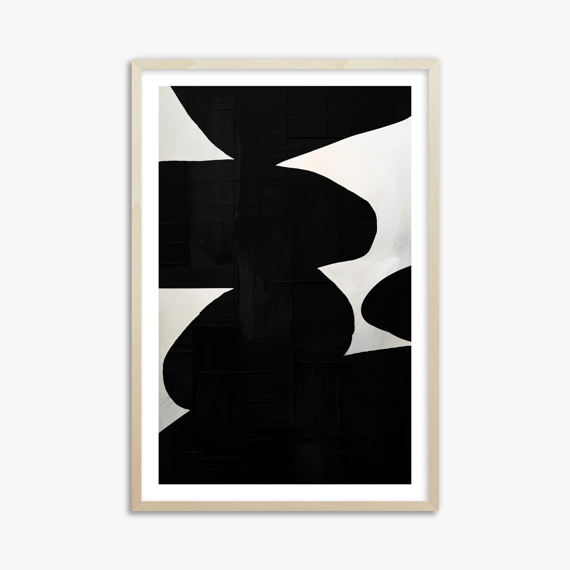 Shattered Form, 61x91cm Framed Art Reproduction With Lime Wood Frame