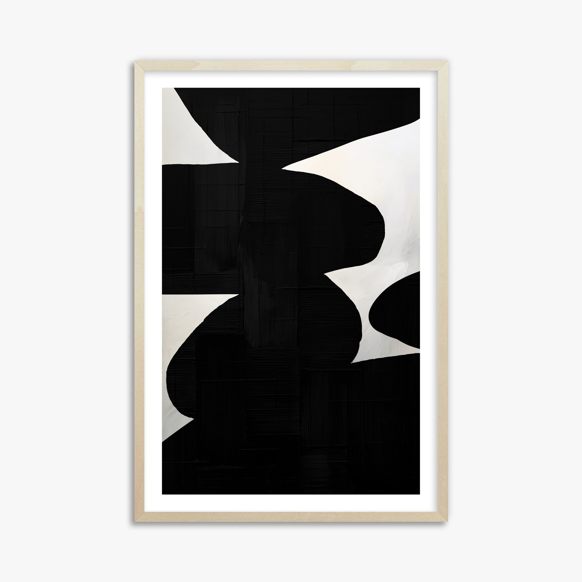 Shattered Form, 61x91cm Framed Art Reproduction With Lime Wood Frame