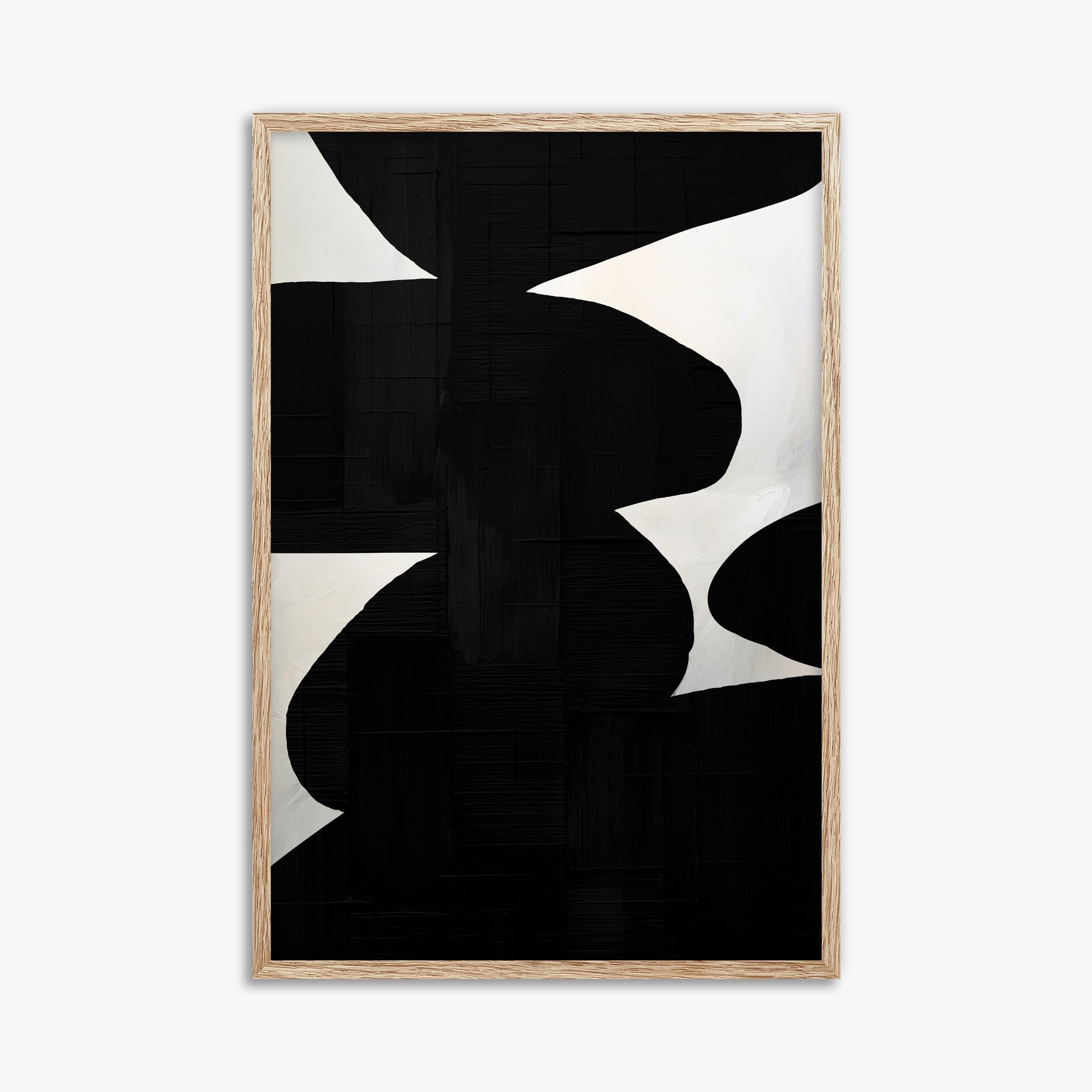 Shattered Form, 61x91cm Framed Art Reproduction With Raw Oak Frame