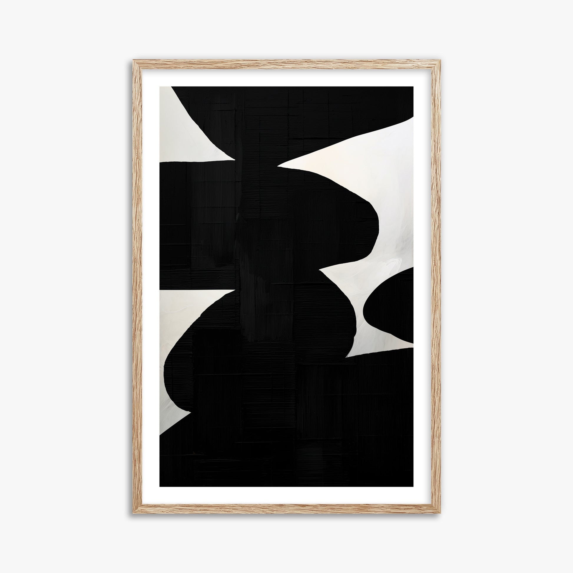 Shattered Form, 61x91cm Framed Art Reproduction With Raw Oak Frame