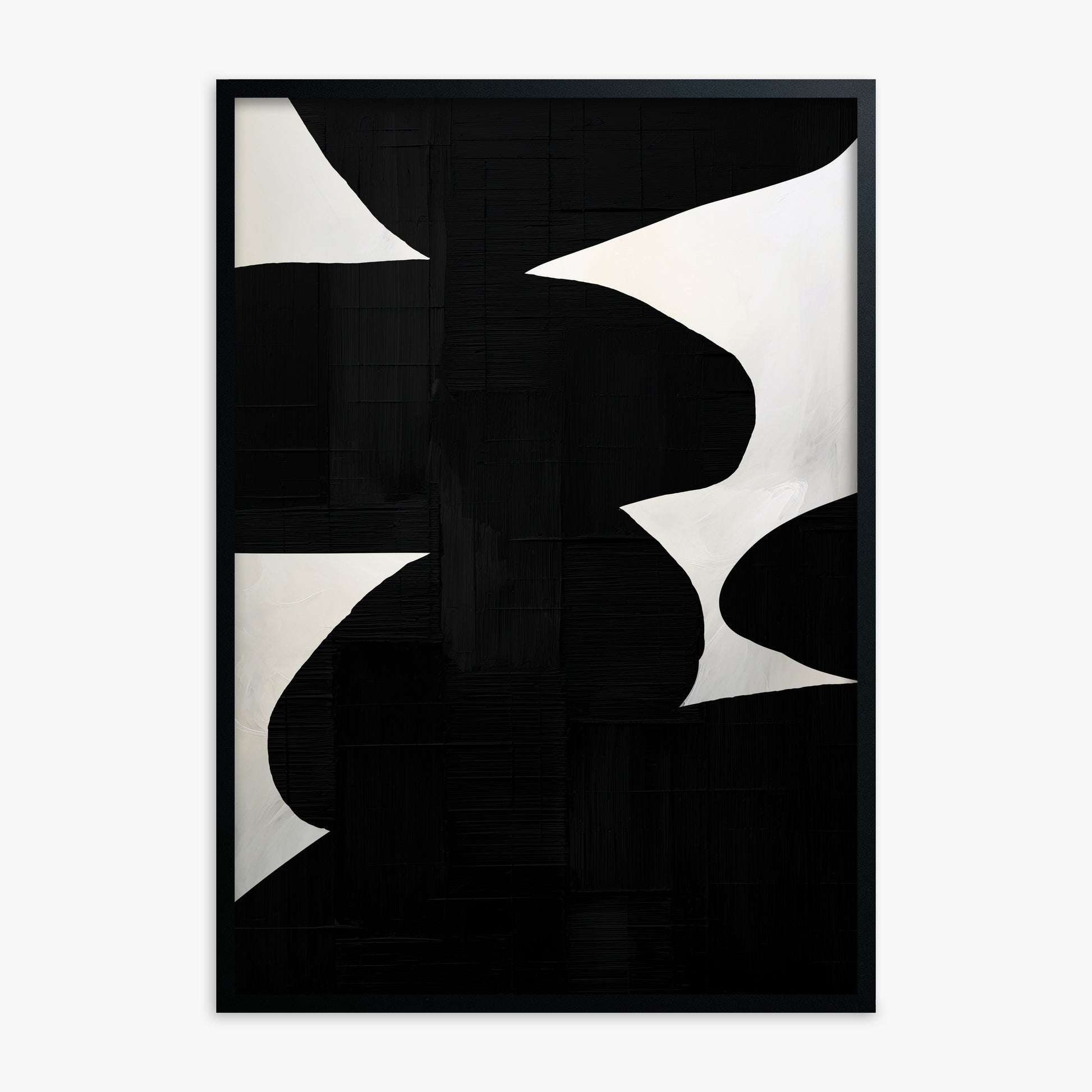 Shattered Form, Black Framed Poster With Black Frame