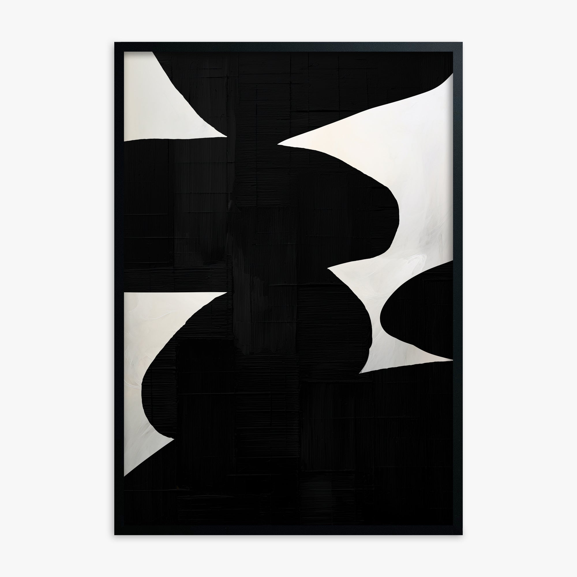 Shattered Form, Black Framed Poster With Black Frame