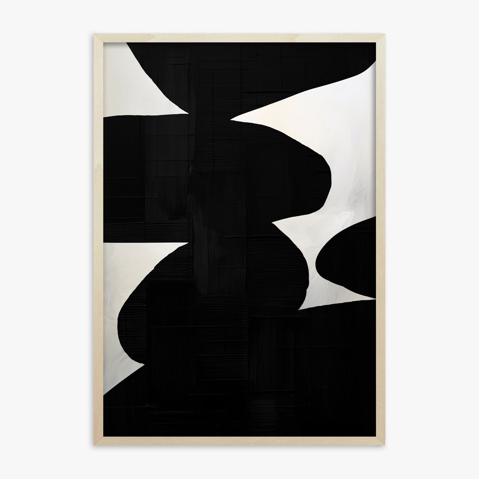 Shattered Form, 70x100cm Framed Art Reproduction With Lime Wood Frame