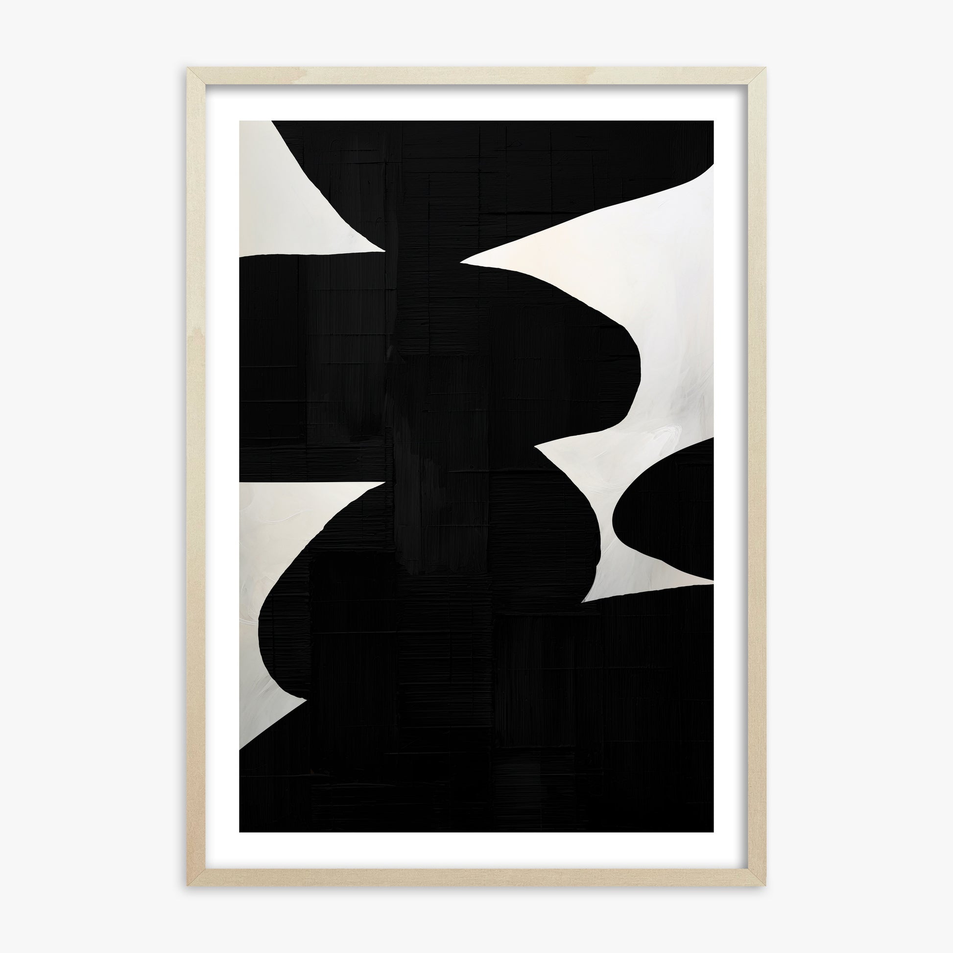 Shattered Form, 70x100cm Framed Art Reproduction With Lime Wood Frame