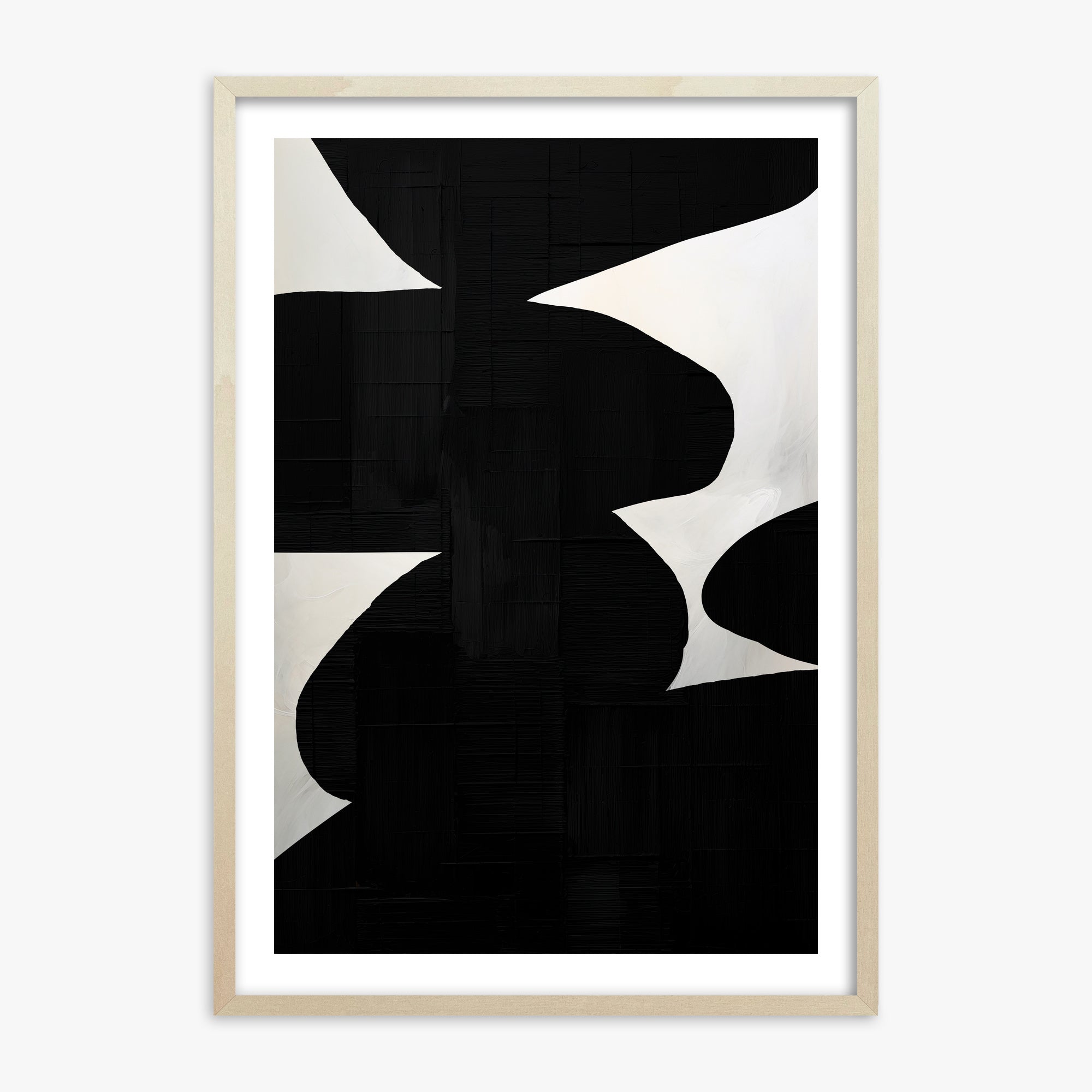 Shattered Form, 70x100cm Framed Art Reproduction With Lime Wood Frame