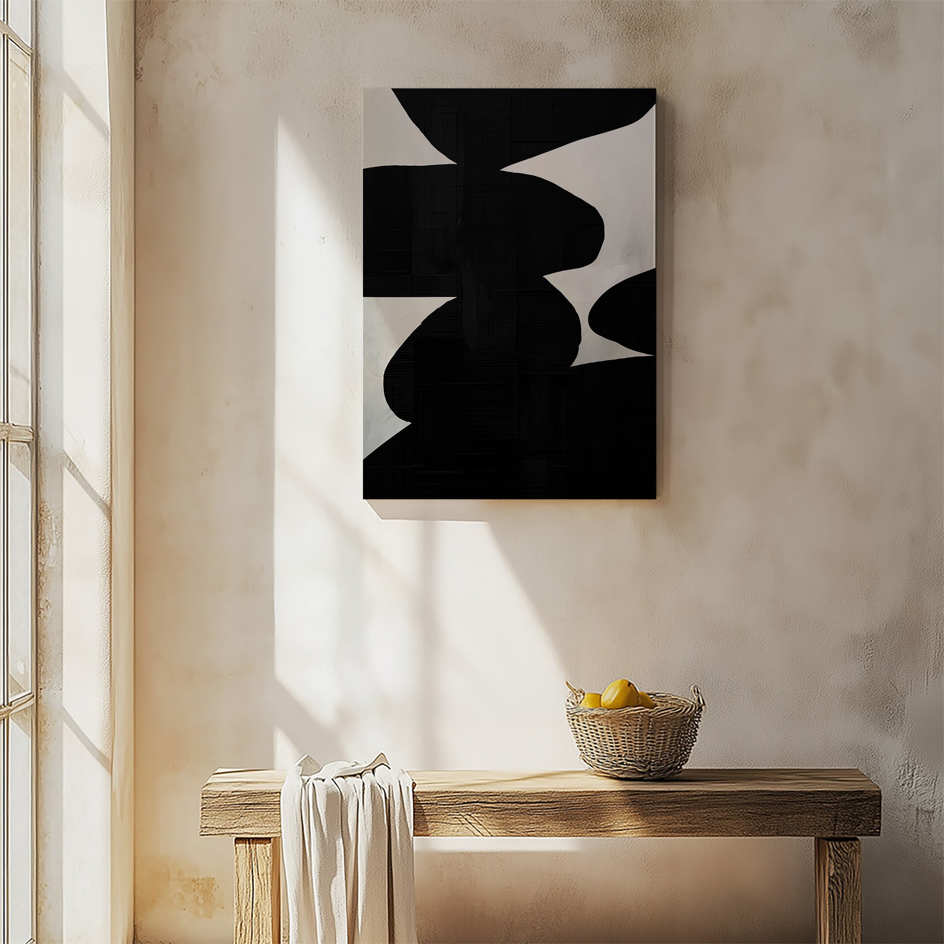 Design Concept No. 54 for Shattered Form Japanese Satin Canvas Wall Art