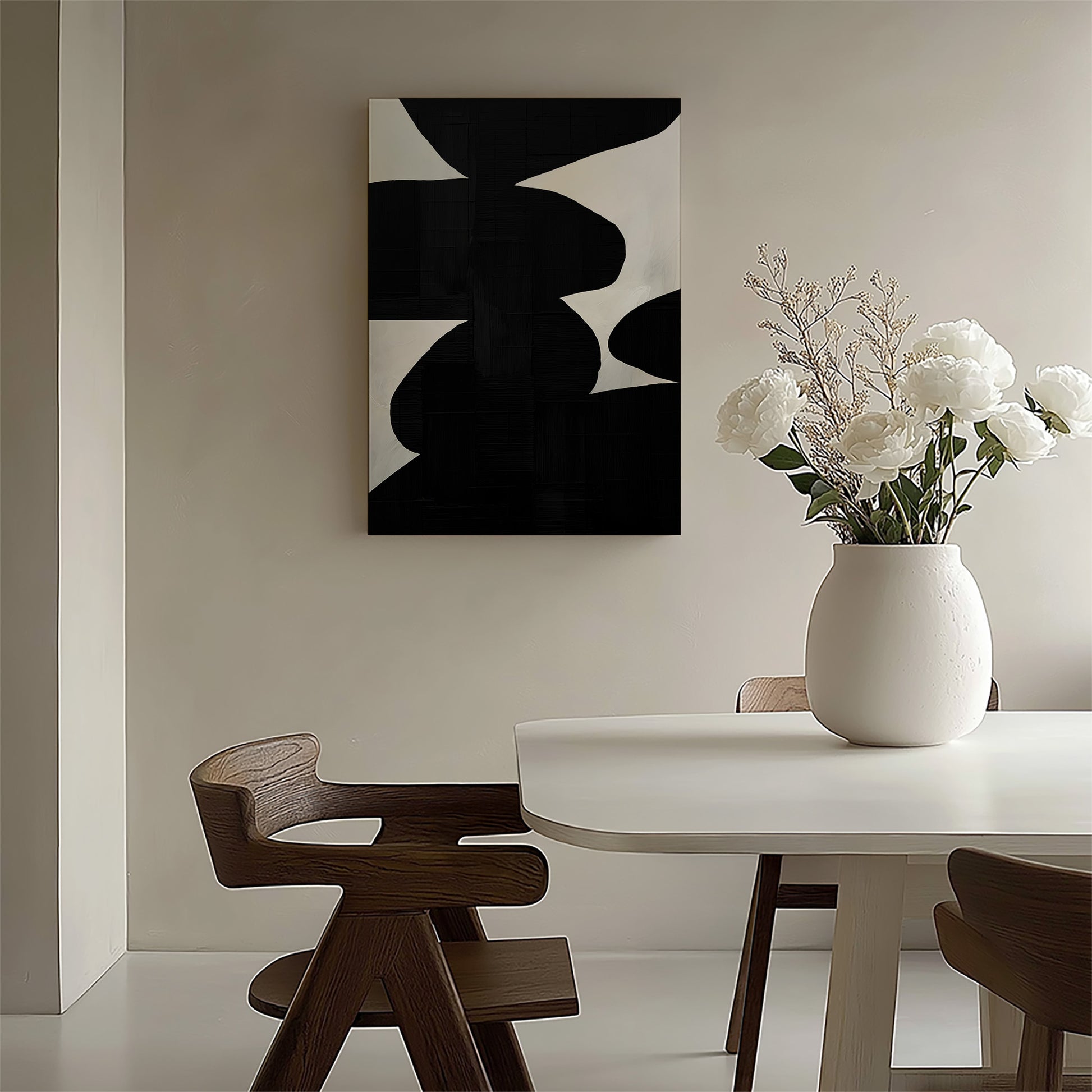 Design Concept No. 58 for Shattered Form Japanese Satin Canvas Wall Art