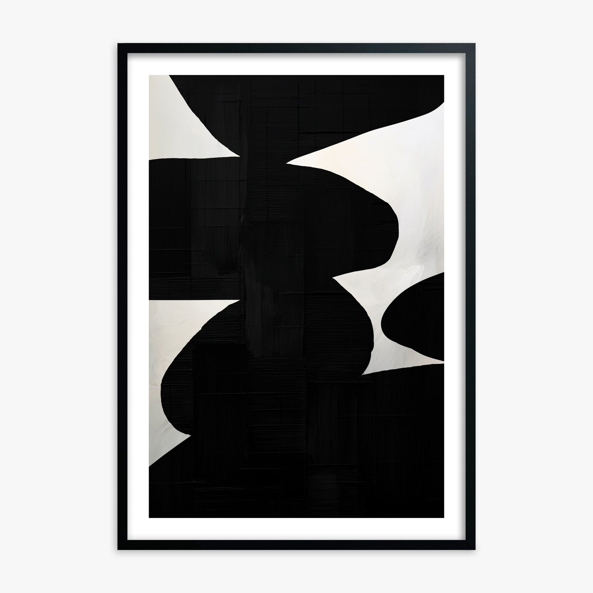 Shattered Form, 70x100cm Black Framed Art Reproduction