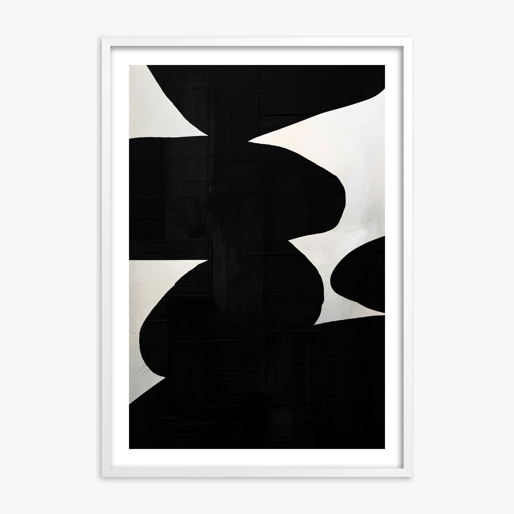 Shattered Form, 70x100cm Whitek Framed Art Reproduction