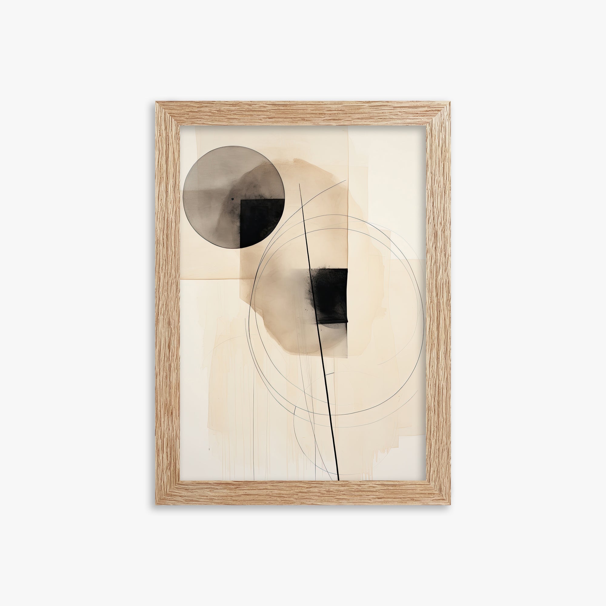 Ethereal Balance, 21x30cm Framed Art Reproduction With Raw Oak Frame