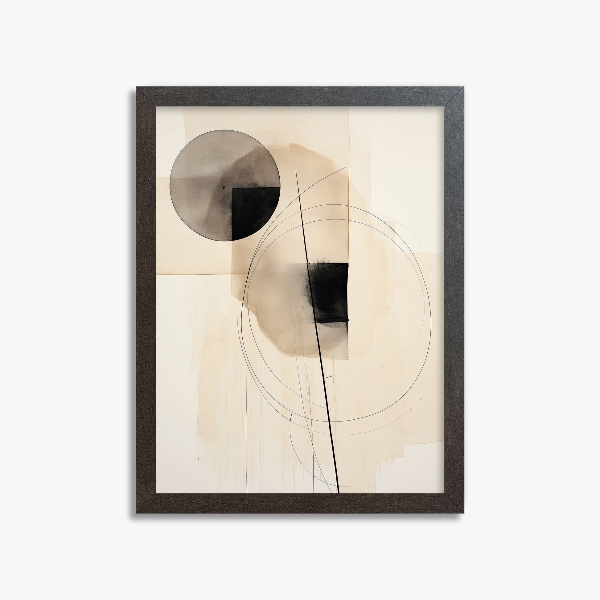 Ethereal Balance, 30x40cm Framed Art Reproduction With Espresso Frame