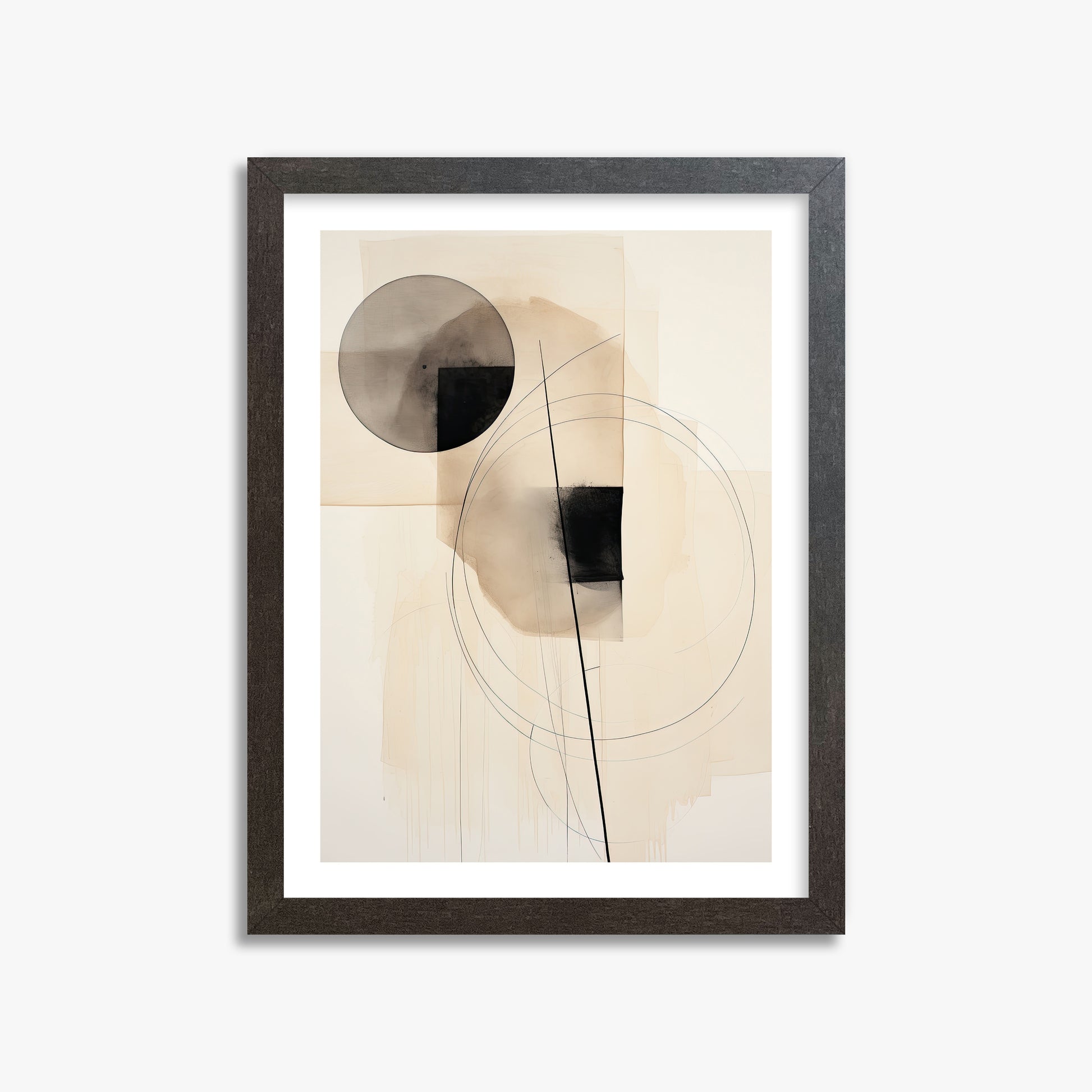 Ethereal Balance, 30x40cm Framed Art Reproduction With Espresso Frame