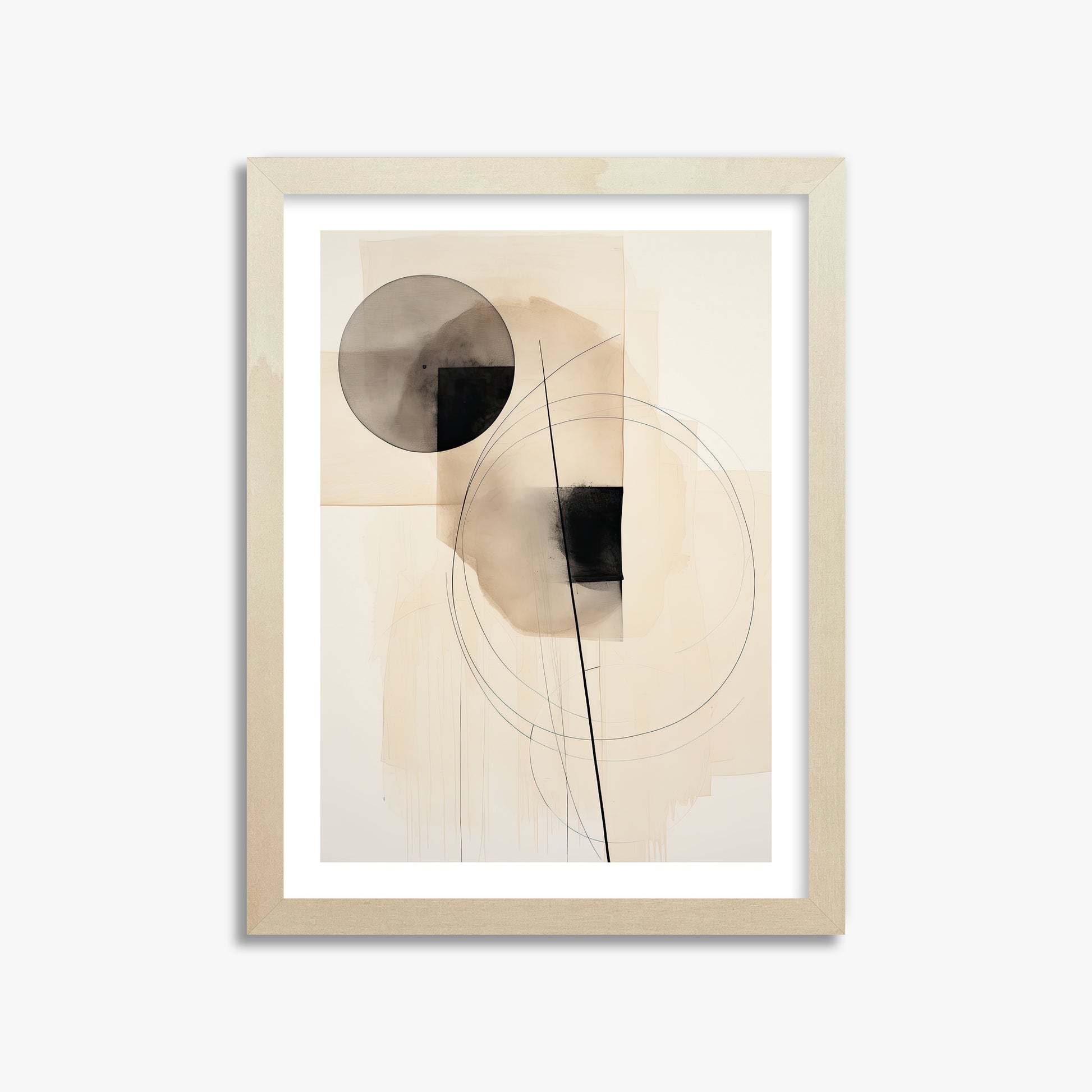 Ethereal Balance, 30x40cm Framed Art Reproduction With Lime Wood Frame