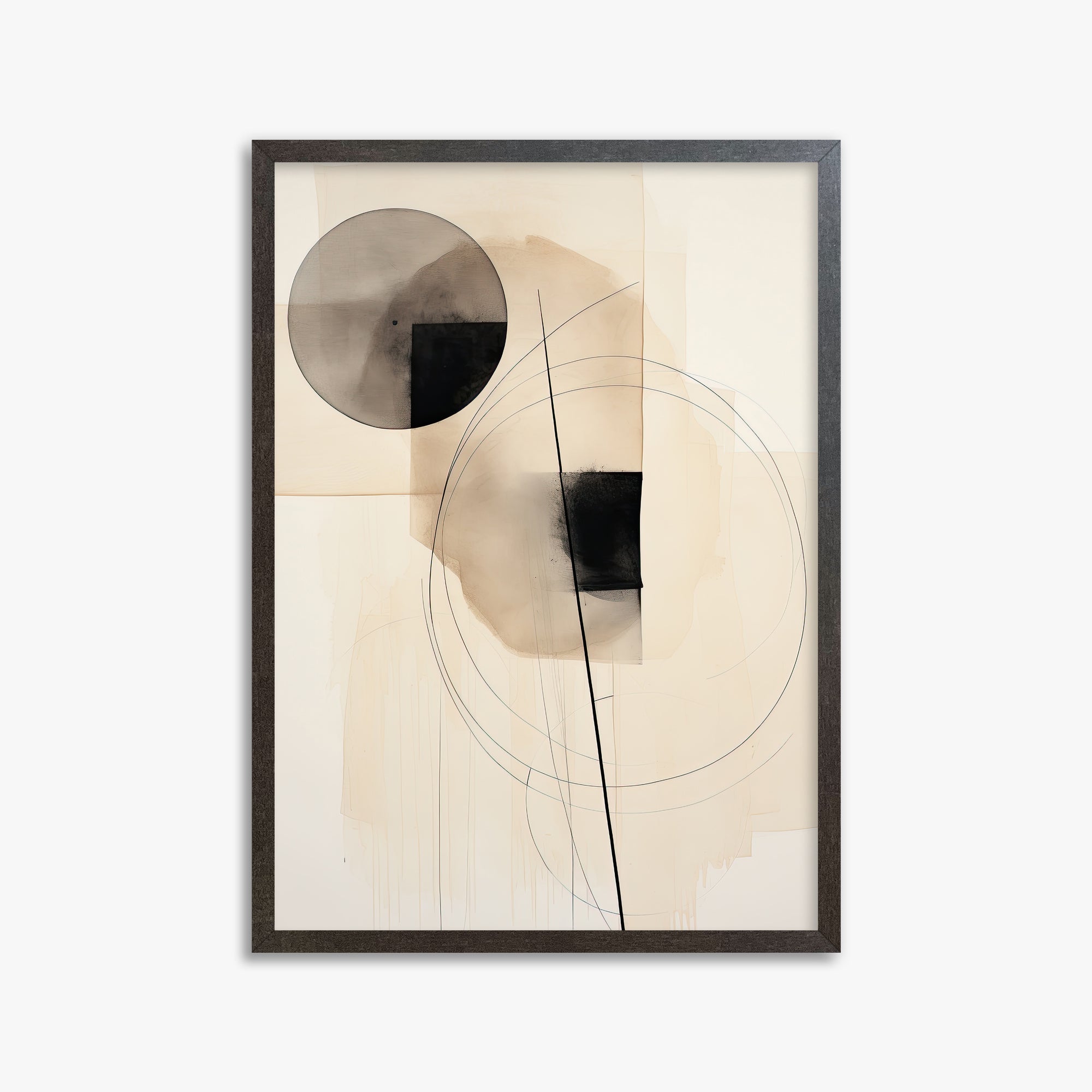 Ethereal Balance, 50x70cm Framed Art Reproduction With Espresso Frame