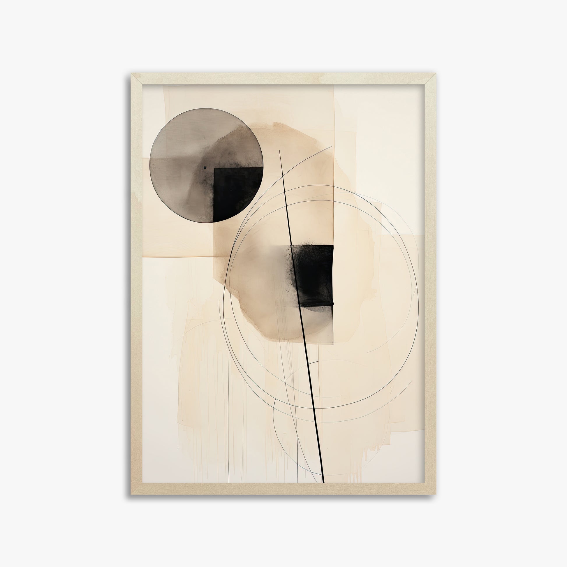 Ethereal Balance, 50x70cm Framed Art Reproduction With Lime Wood Frame