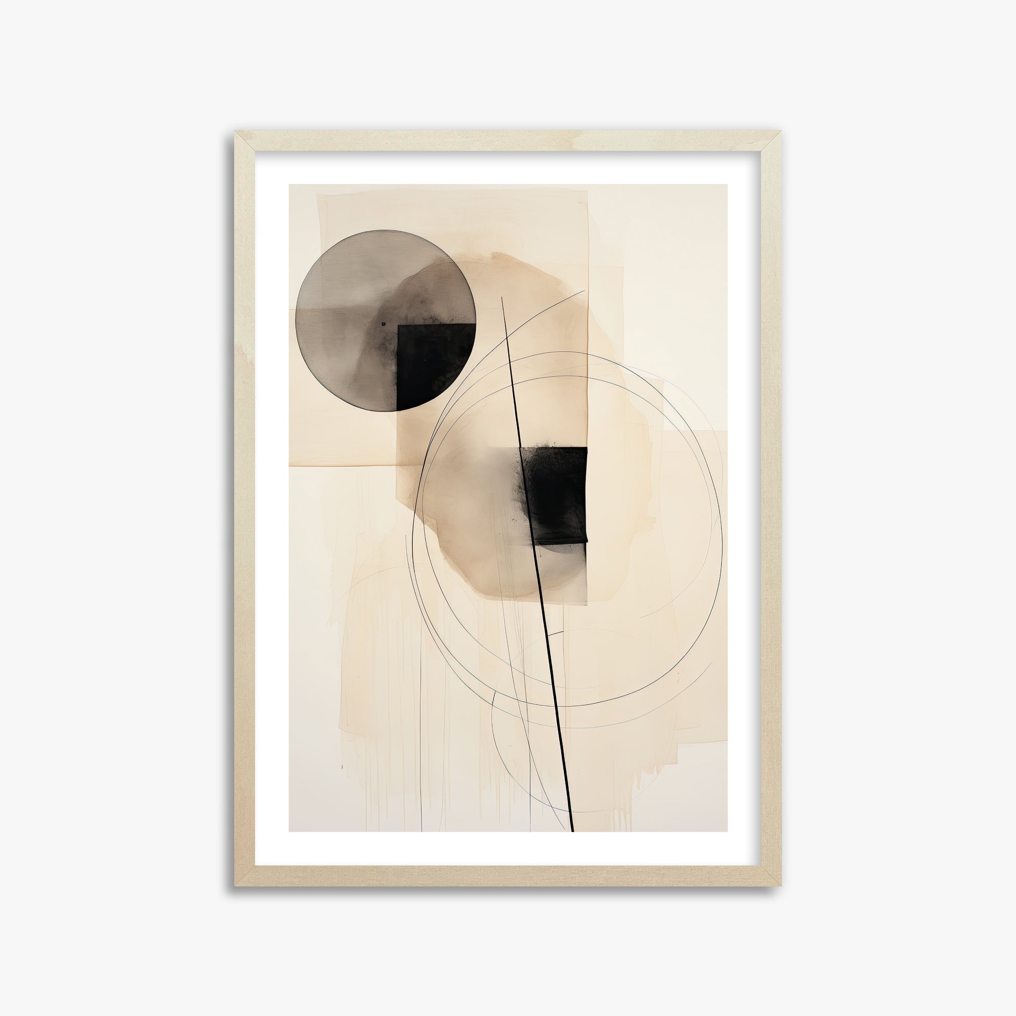 Ethereal Balance, 50x70cm Framed Art Reproduction With Lime Wood Frame