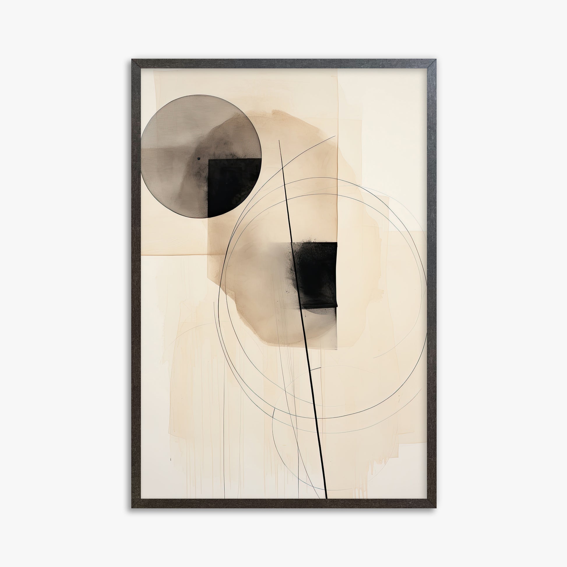 Ethereal Balance, 61x91cm Framed Art Reproduction With Espresso Frame