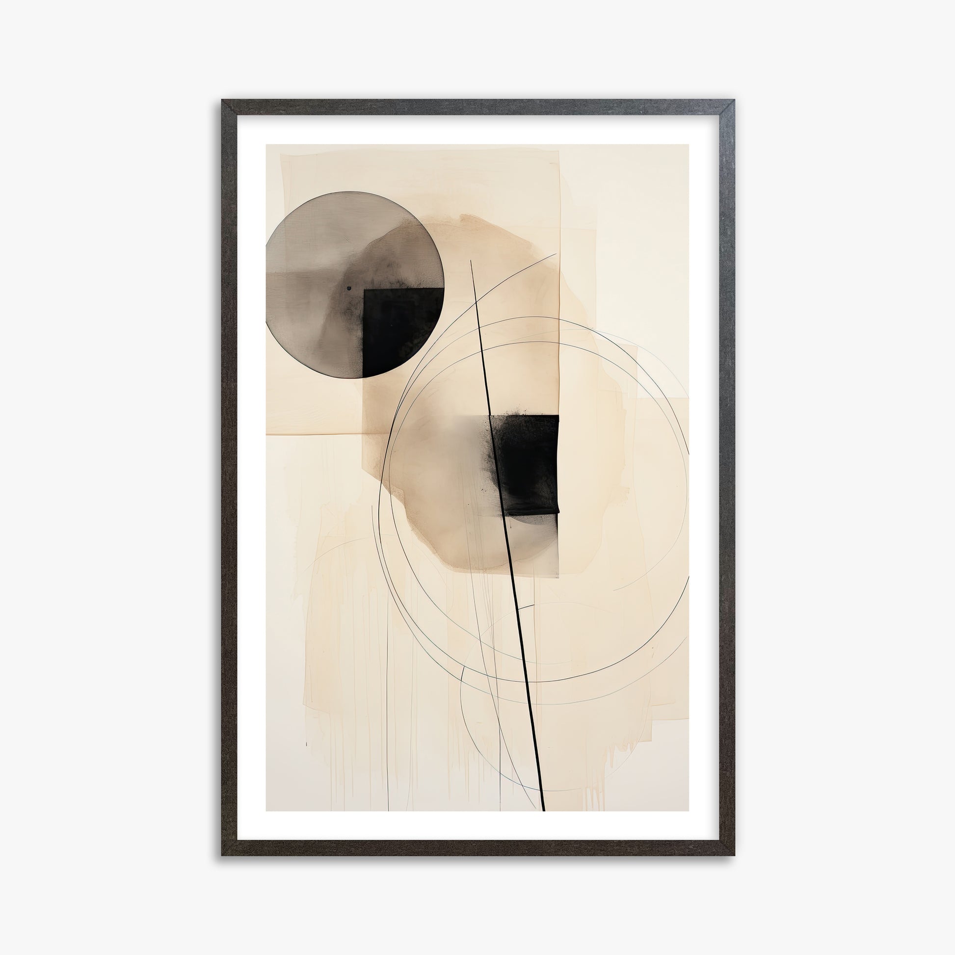 Ethereal Balance, 61x91cm Framed Art Reproduction With Espresso Frame