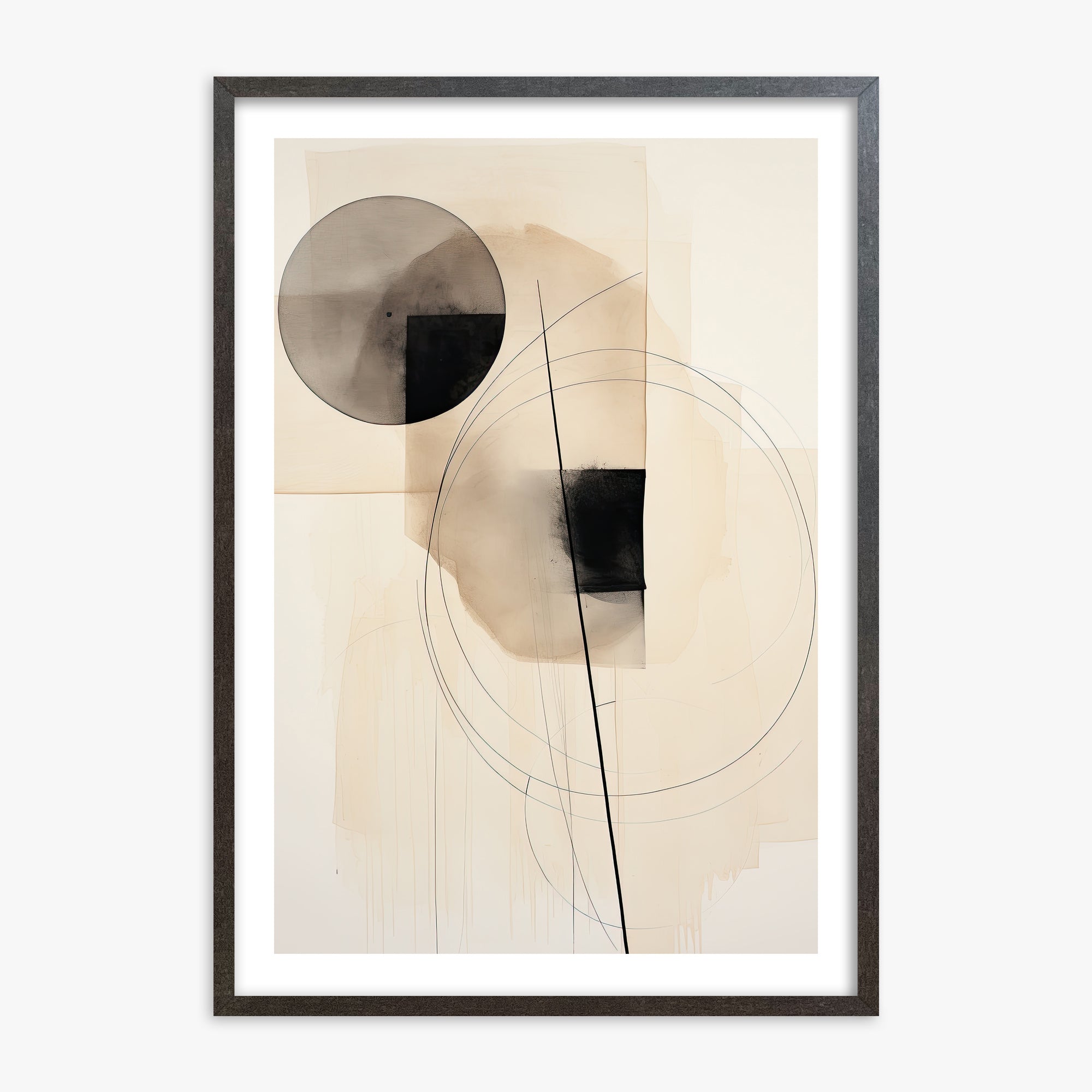 Ethereal Balance, 70x100cm Framed Art Reproduction With Espresso Frame