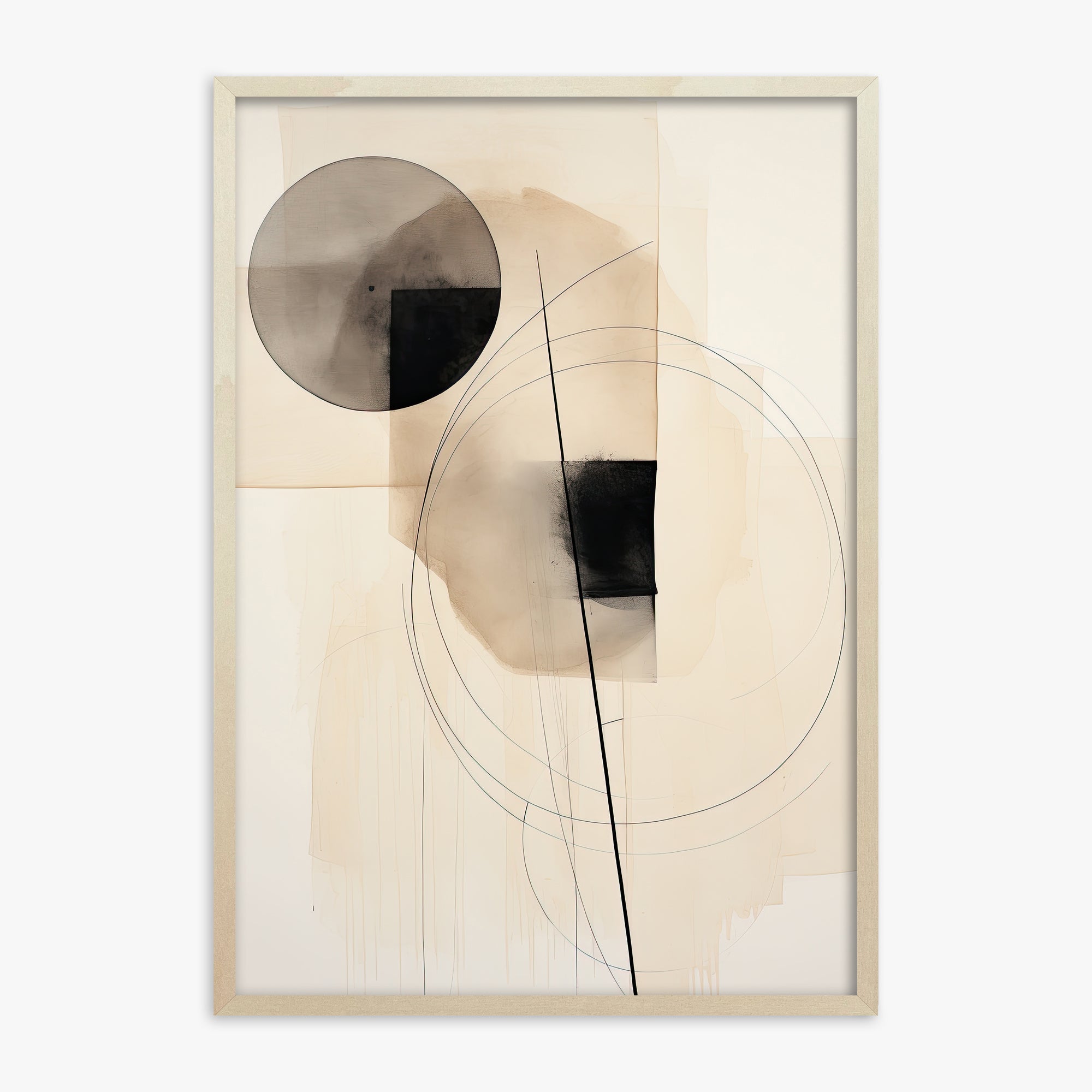 Ethereal Balance, 70x100cm Framed Art Reproduction With Lime Wood Frame