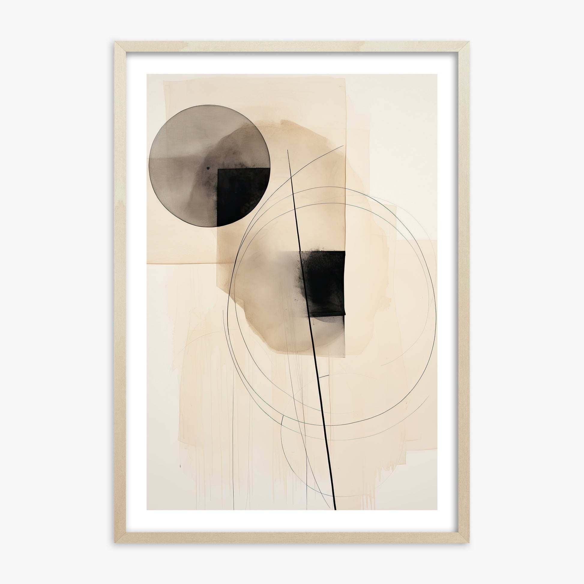 Ethereal Balance, 70x100cm Framed Art Reproduction With Lime Wood Frame