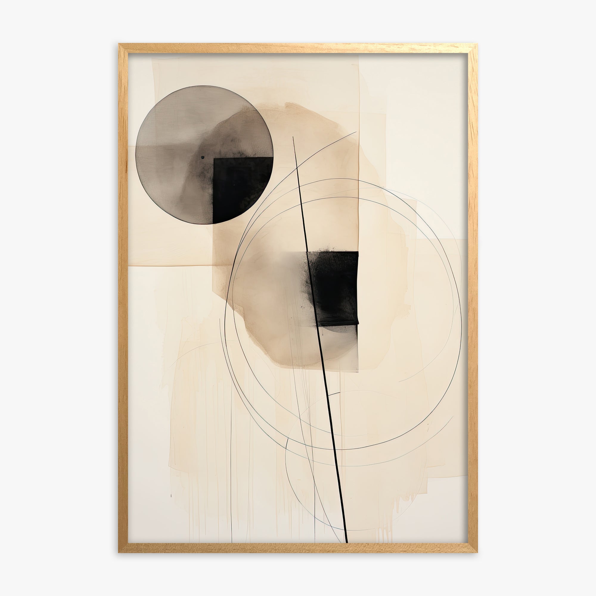 Ethereal Balance, Oak Framed Poster With Oak Frame