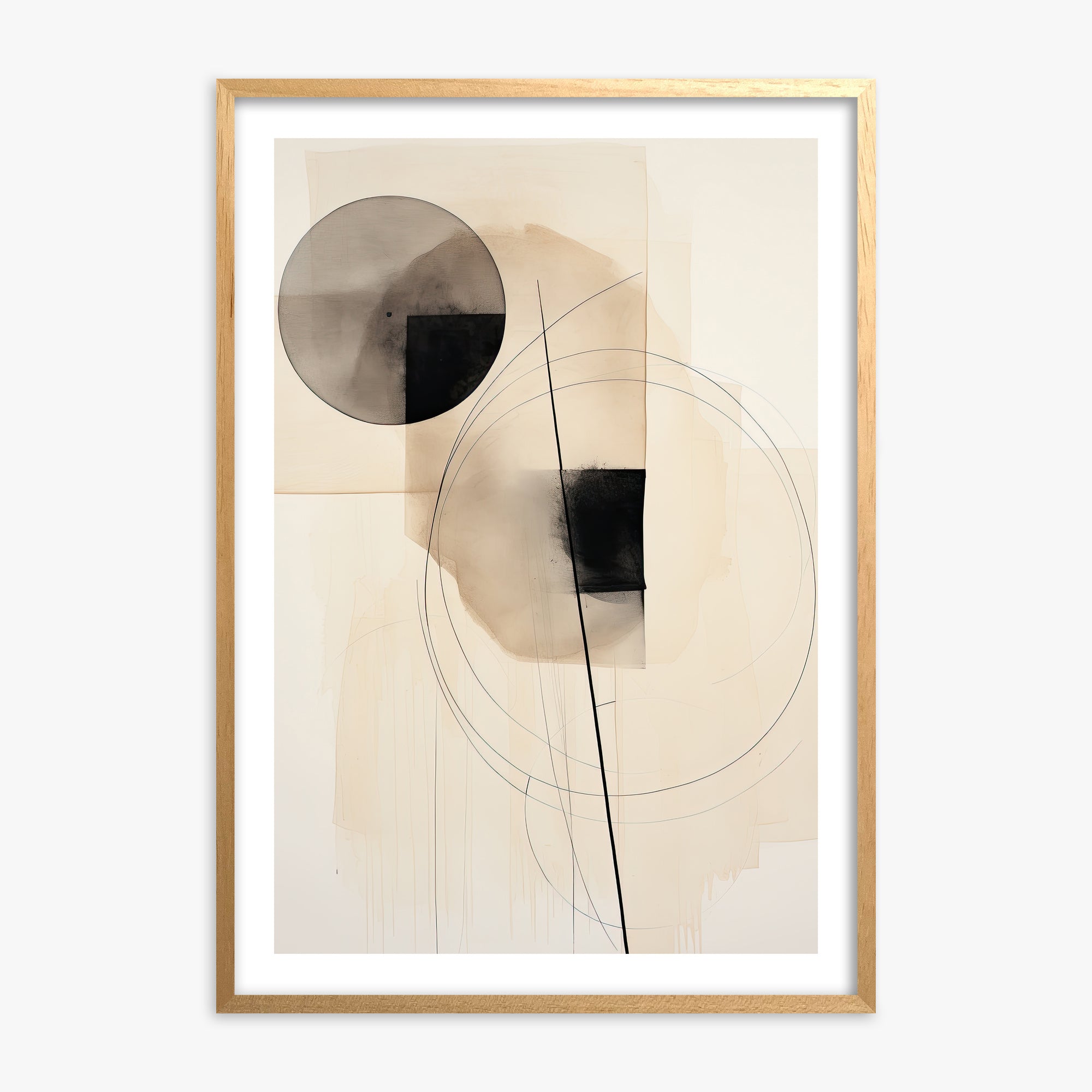 Ethereal Balance, Oak Framed Poster With Oak Frame