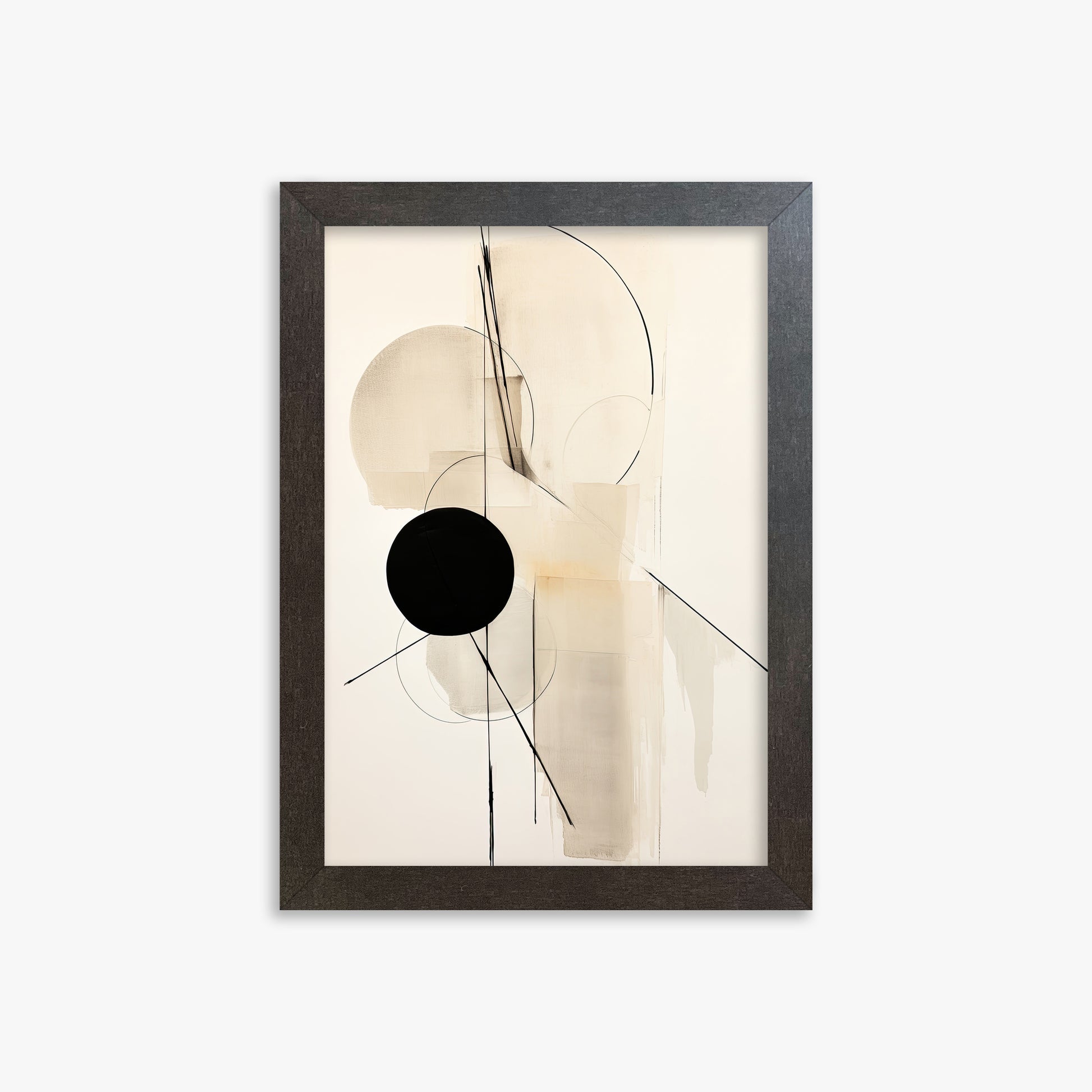 Linear Confluence, 21x30cm Framed Art Reproduction With Espresso Frame