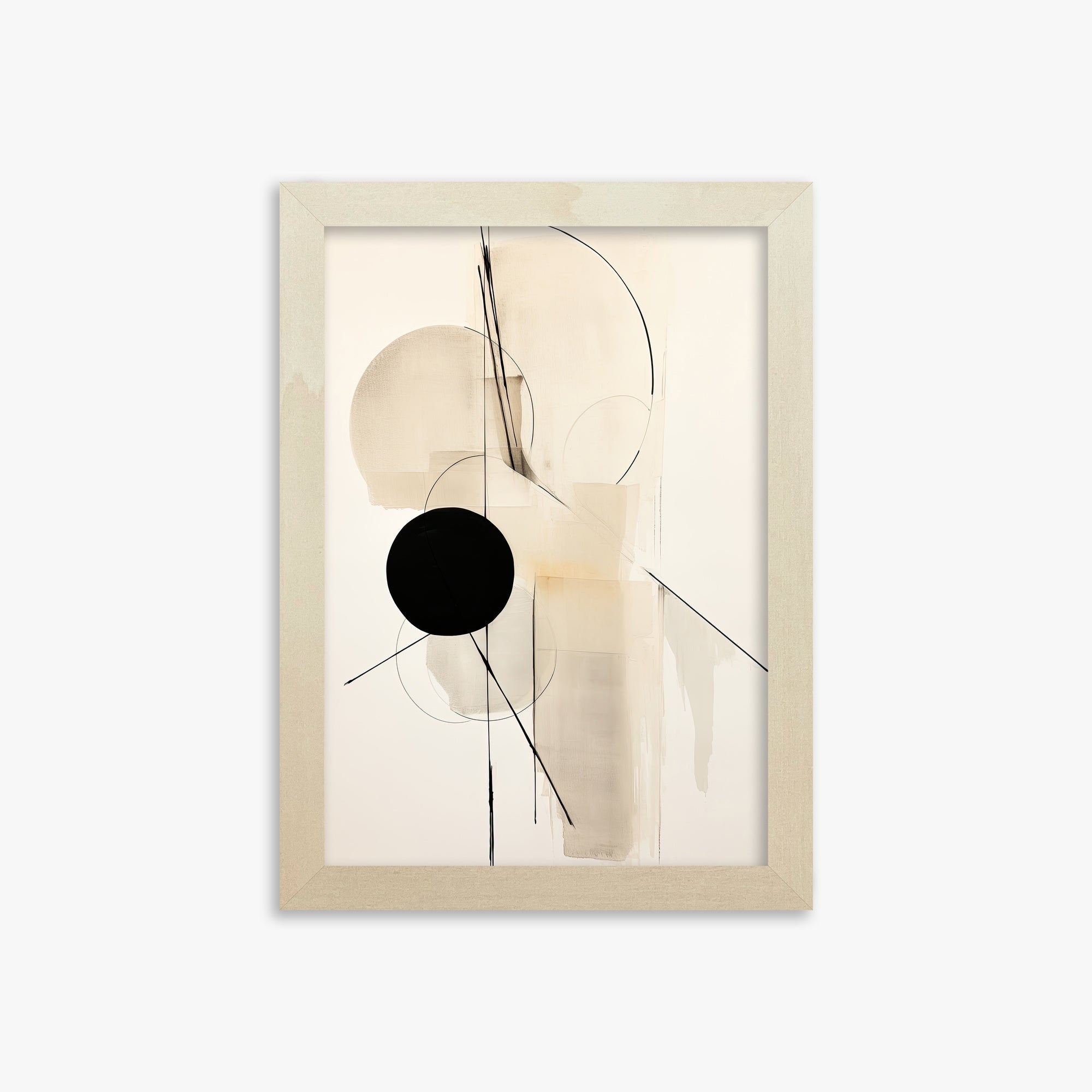 Linear Confluence, 21x30cm Framed Art Reproduction With Lime Wood Frame