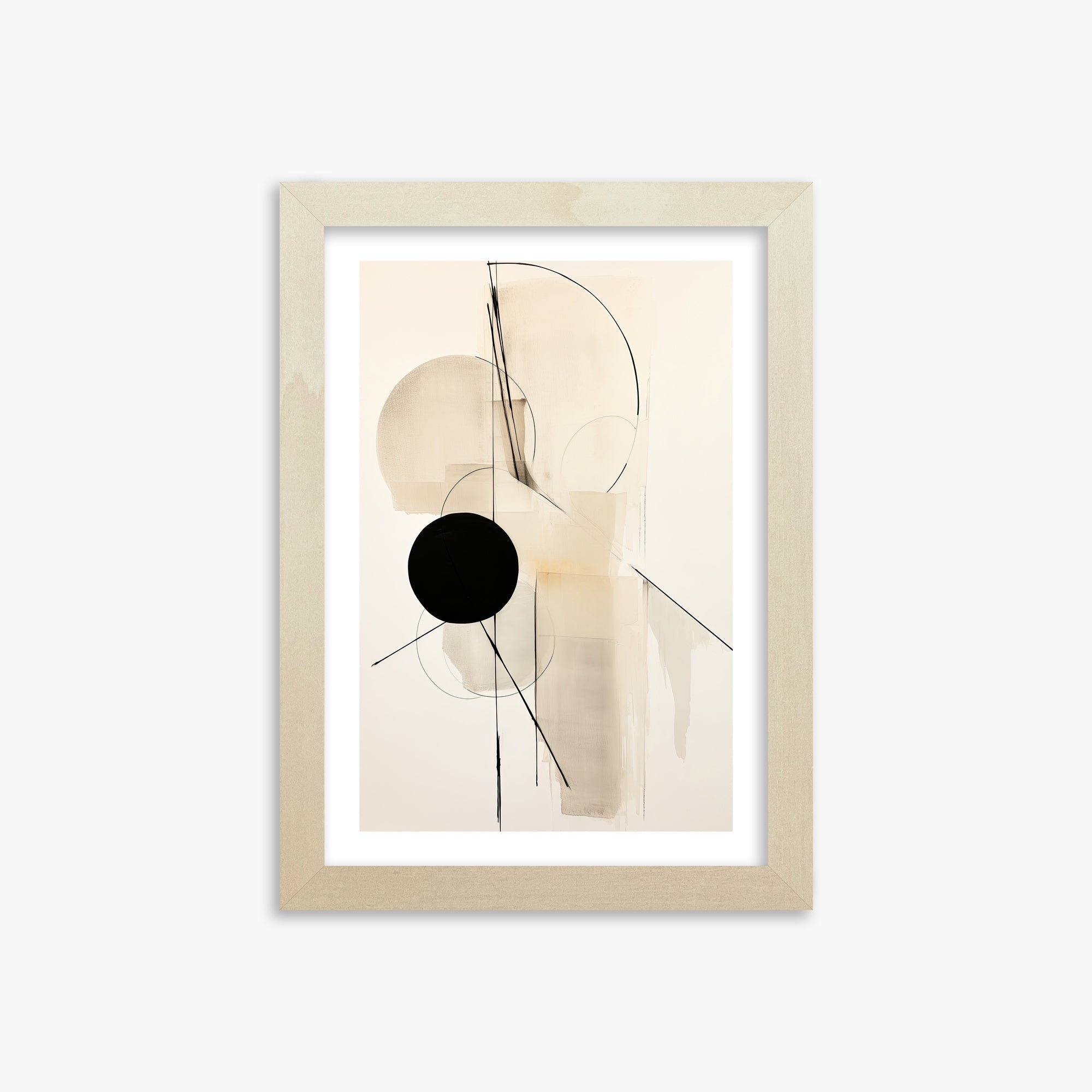 Linear Confluence, 21x30cm Framed Art Reproduction With Lime Wood Frame
