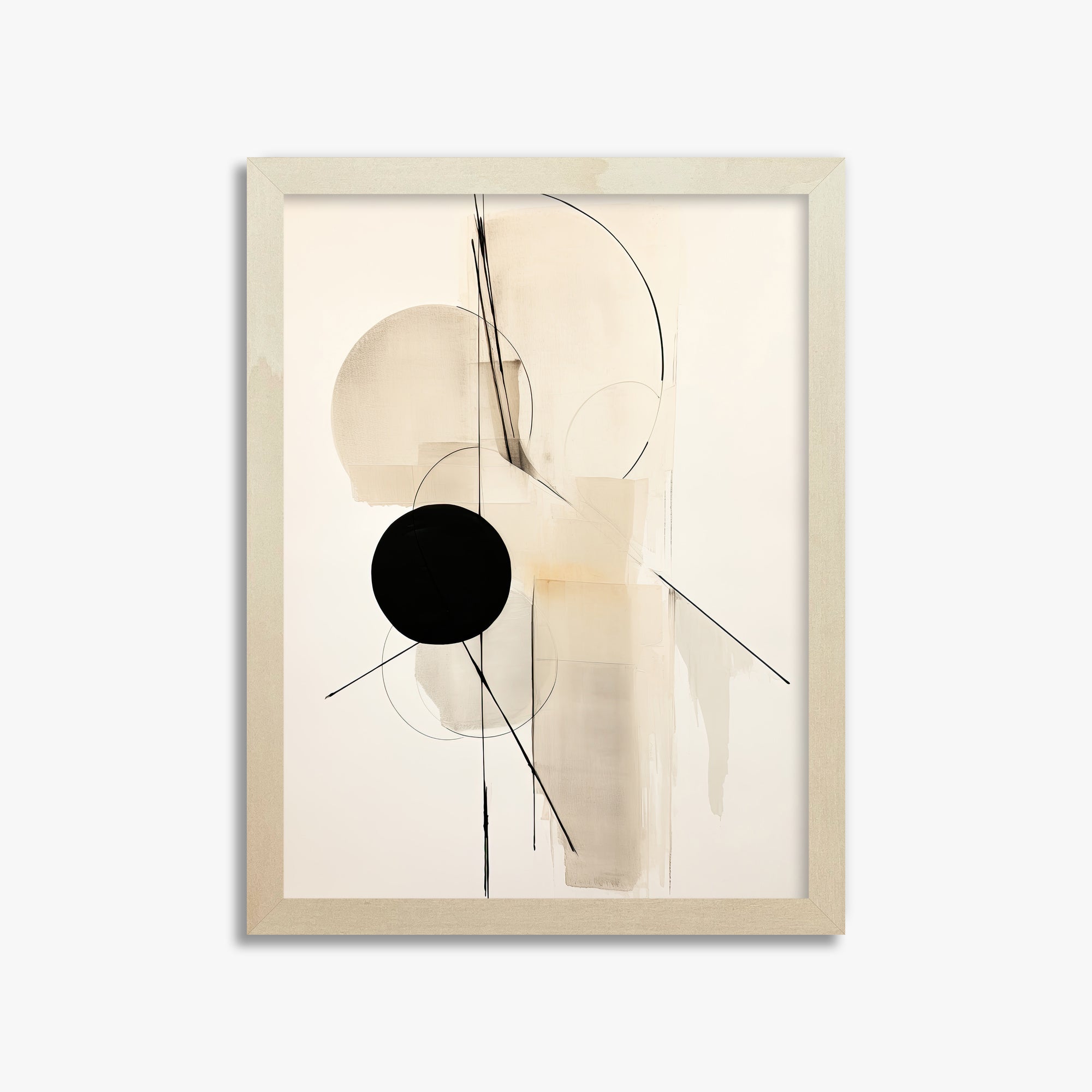 Linear Confluence, 30x40cm Framed Art Reproduction With Lime Wood Frame