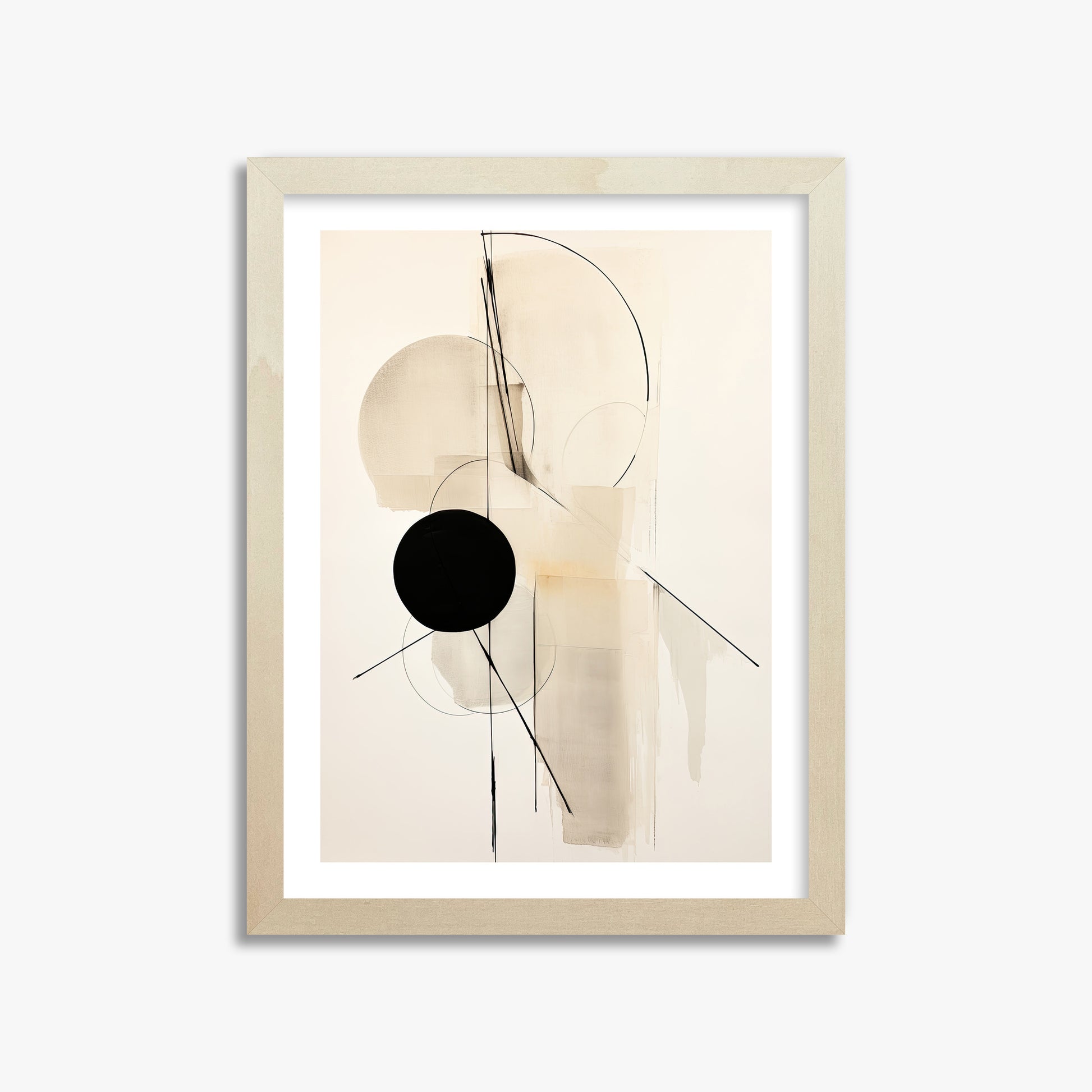 Linear Confluence, 30x40cm Framed Art Reproduction With Lime Wood Frame