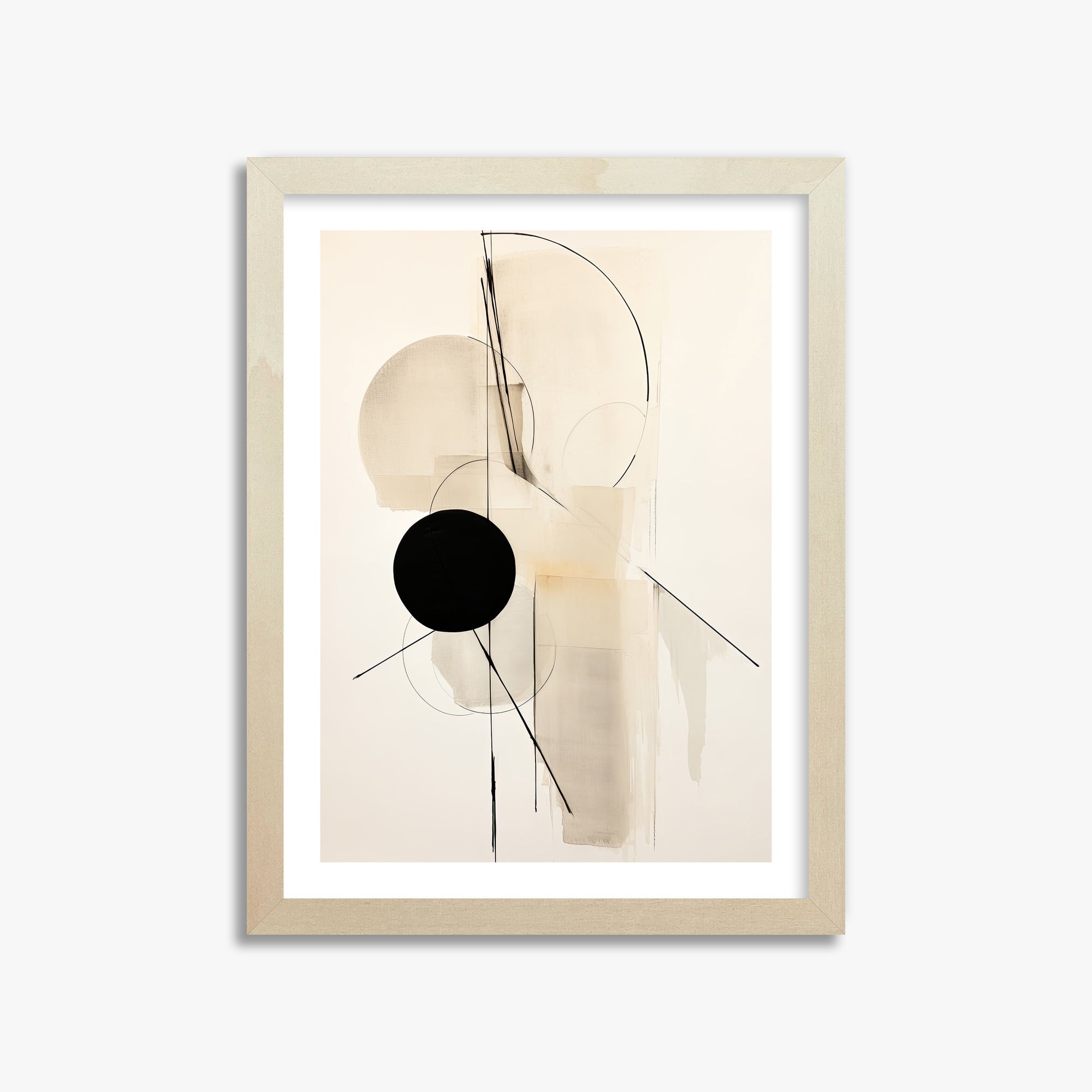 Linear Confluence, 30x40cm Framed Art Reproduction With Lime Wood Frame
