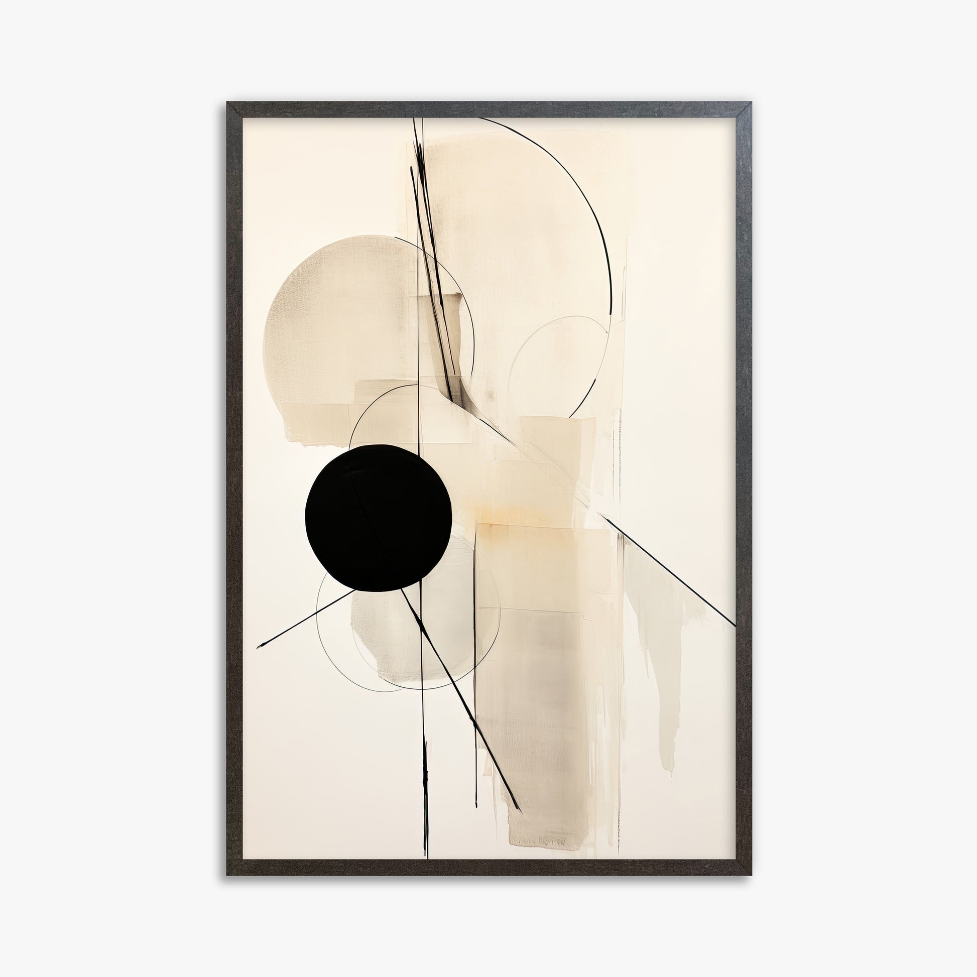 Linear Confluence, 61x91cm Framed Art Reproduction With Espresso Frame