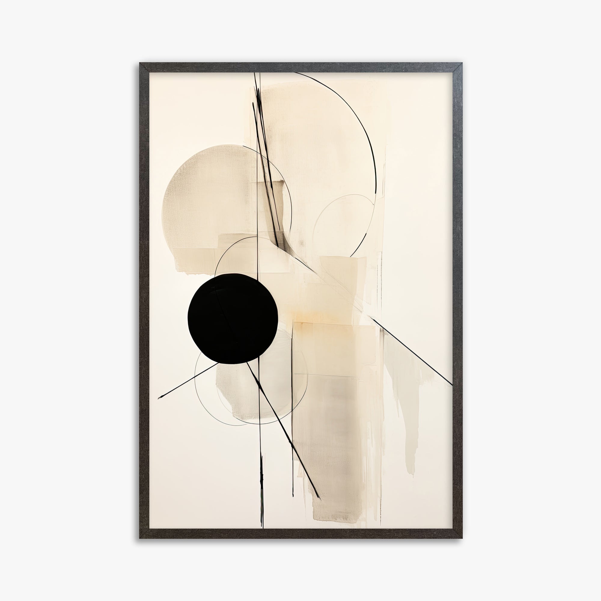 Linear Confluence, 61x91cm Framed Art Reproduction With Espresso Frame