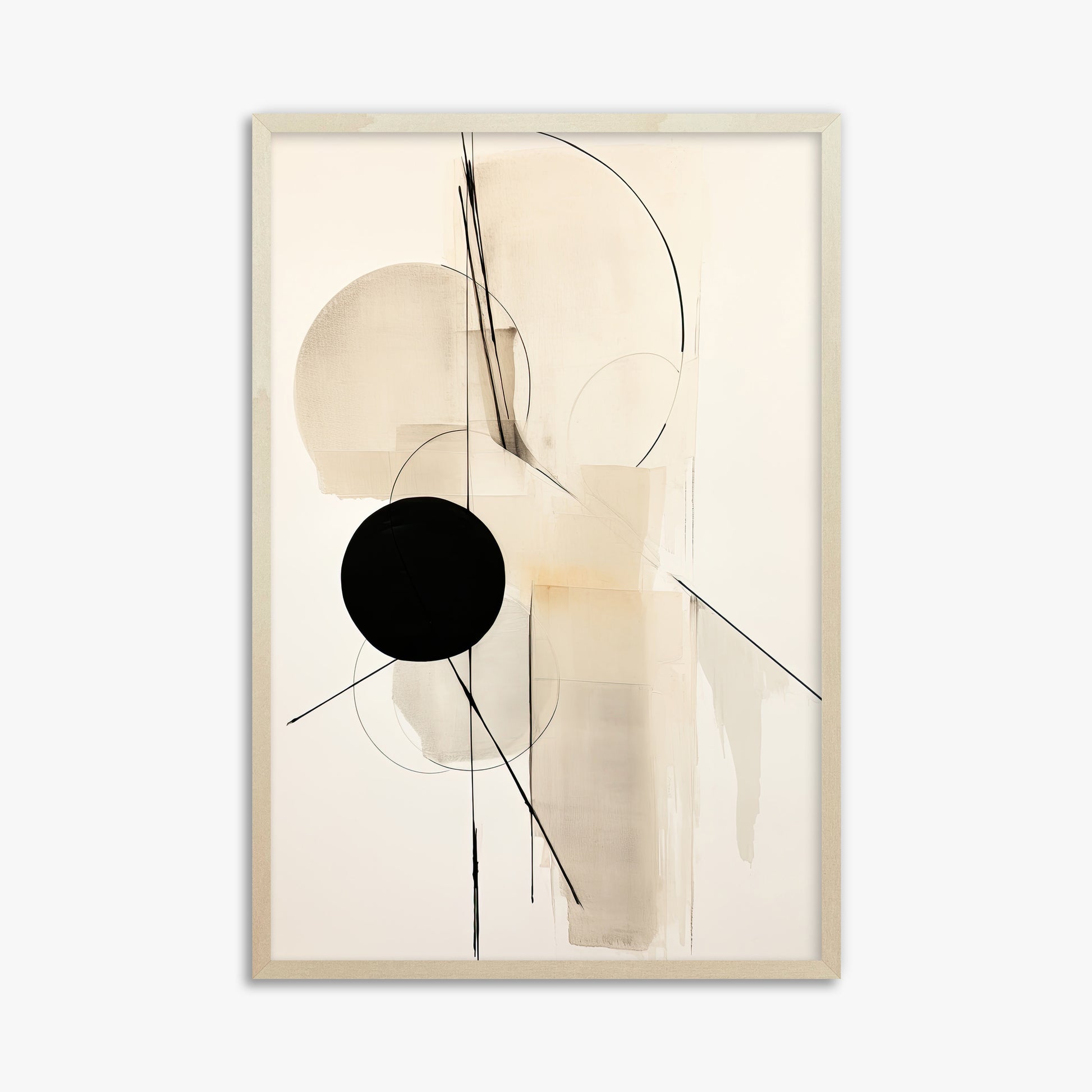 Linear Confluence, 61x91cm Framed Art Reproduction With Lime Wood Frame