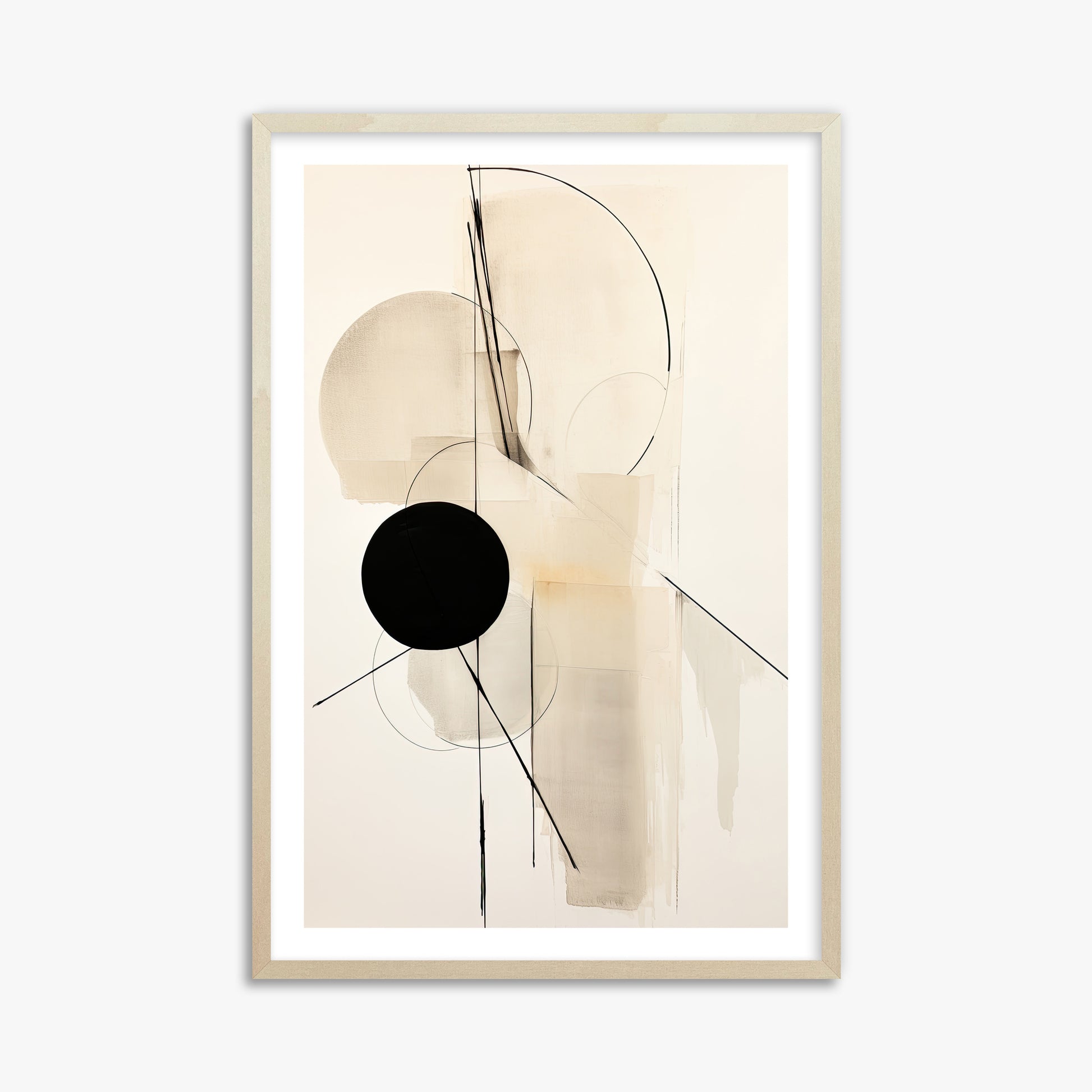 Linear Confluence, 61x91cm Framed Art Reproduction With Lime Wood Frame
