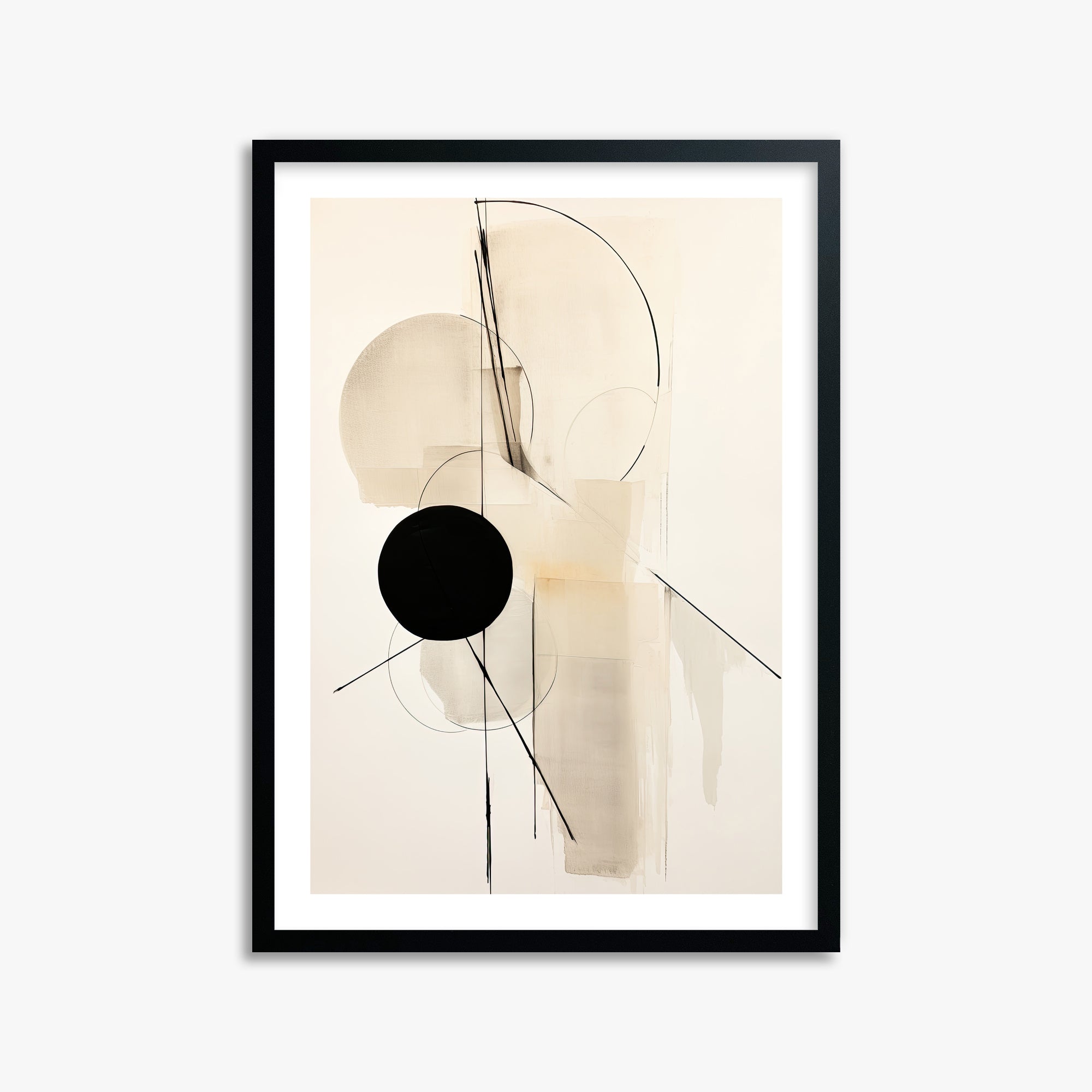 Linear Confluence, 50x70cm Black Framed Art Reproduction