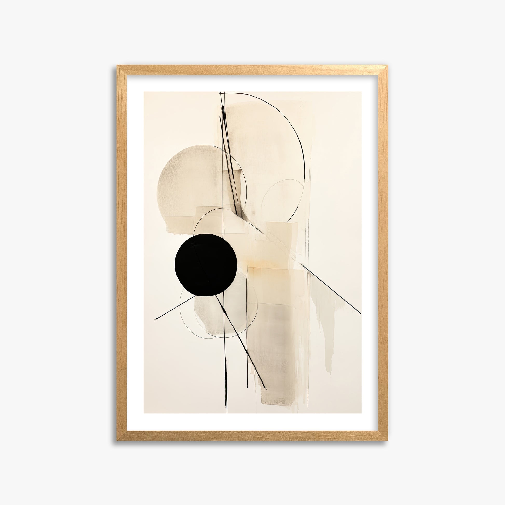 Linear Confluence, 50x70cm Oak Framed Art Reproduction