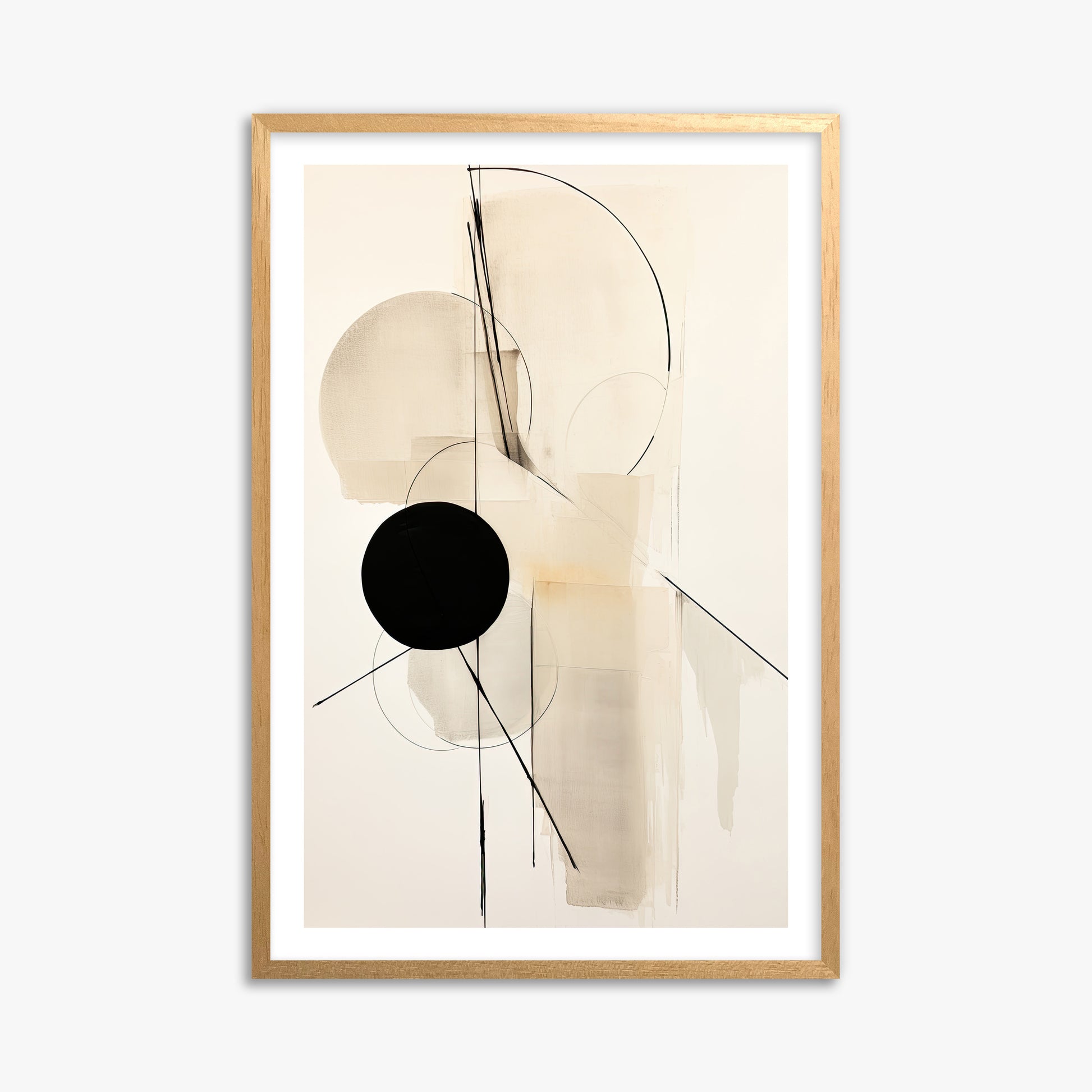 Linear Confluence, 61x91cm Oak Framed Art Reproduction