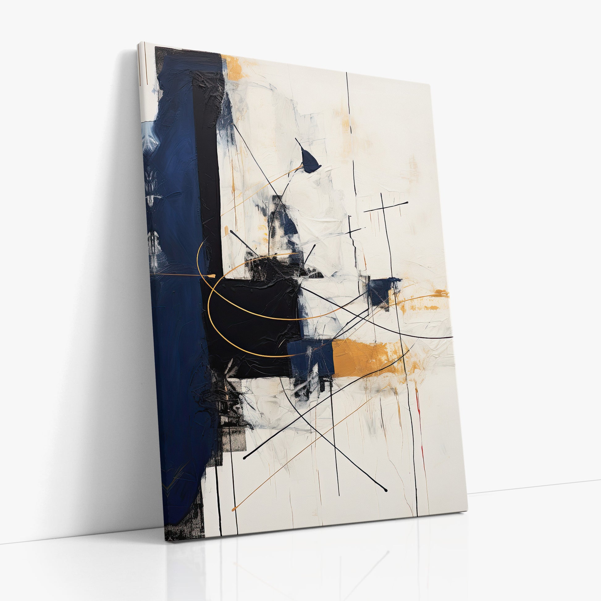 Golden Tangent, 70x100cm Satin Canvas Art Reproduction Left Angle