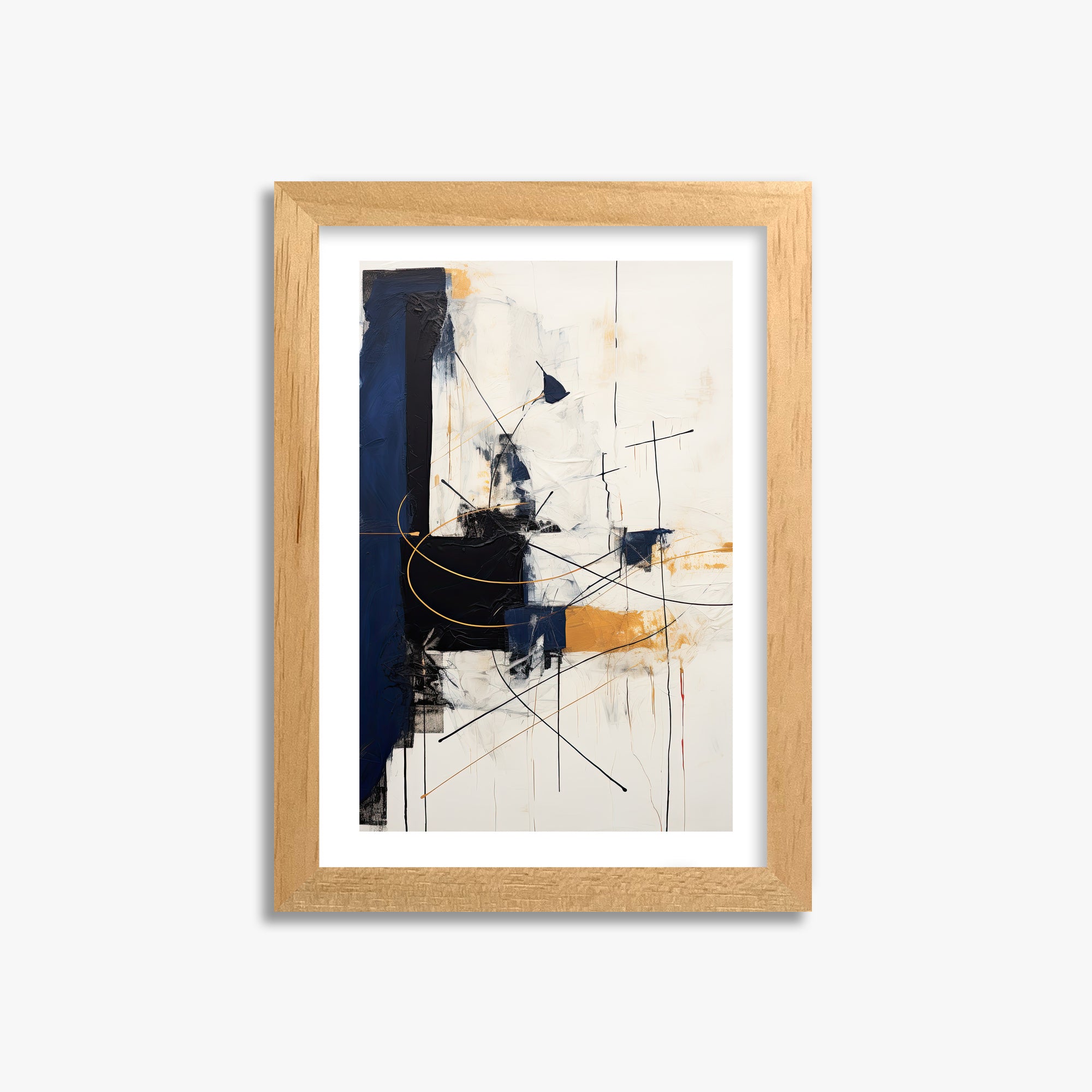 Golden Tangent, 21x30cm Oak Framed Art Reproduction