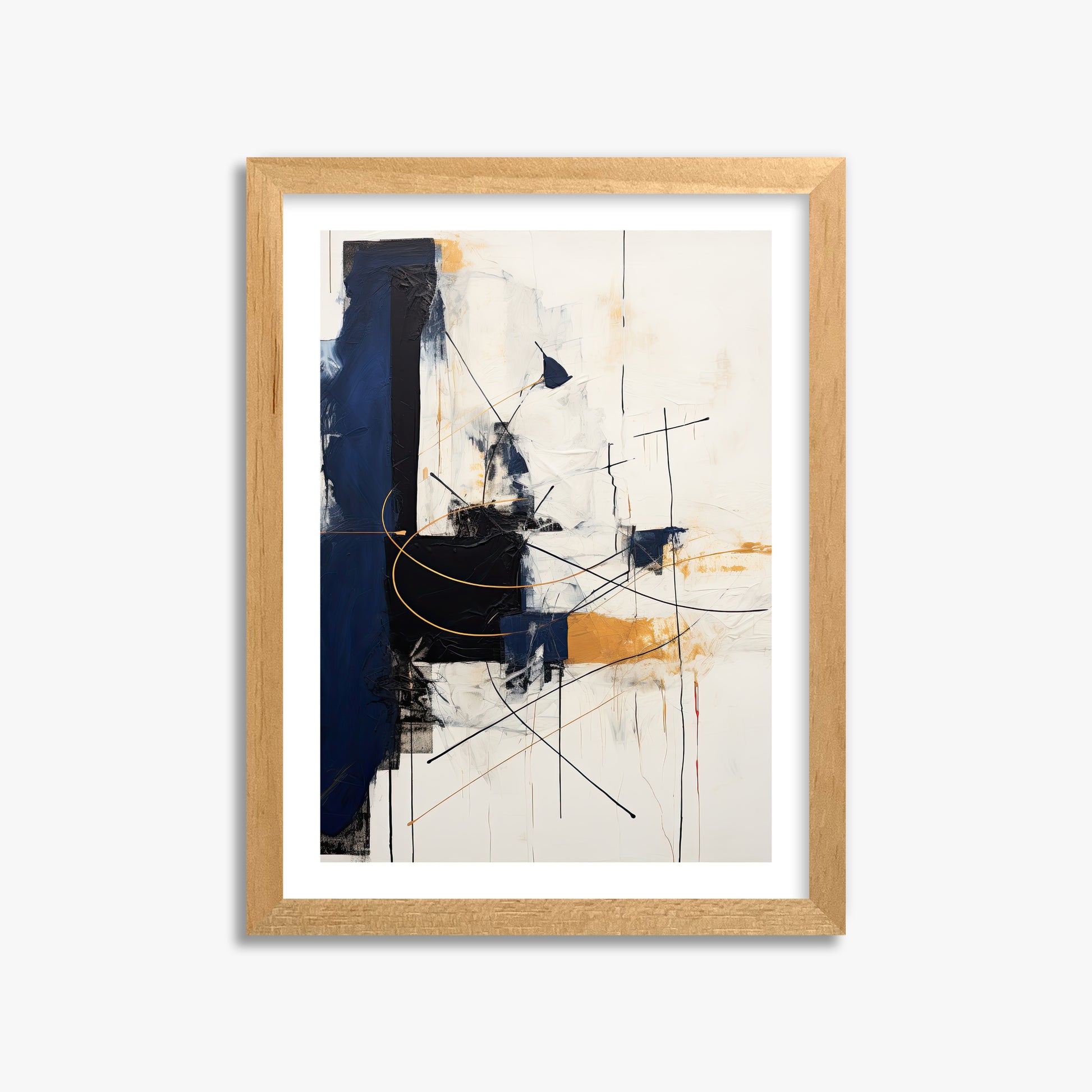 Golden Tangent, 30x40cm Oak Framed Art Reproduction