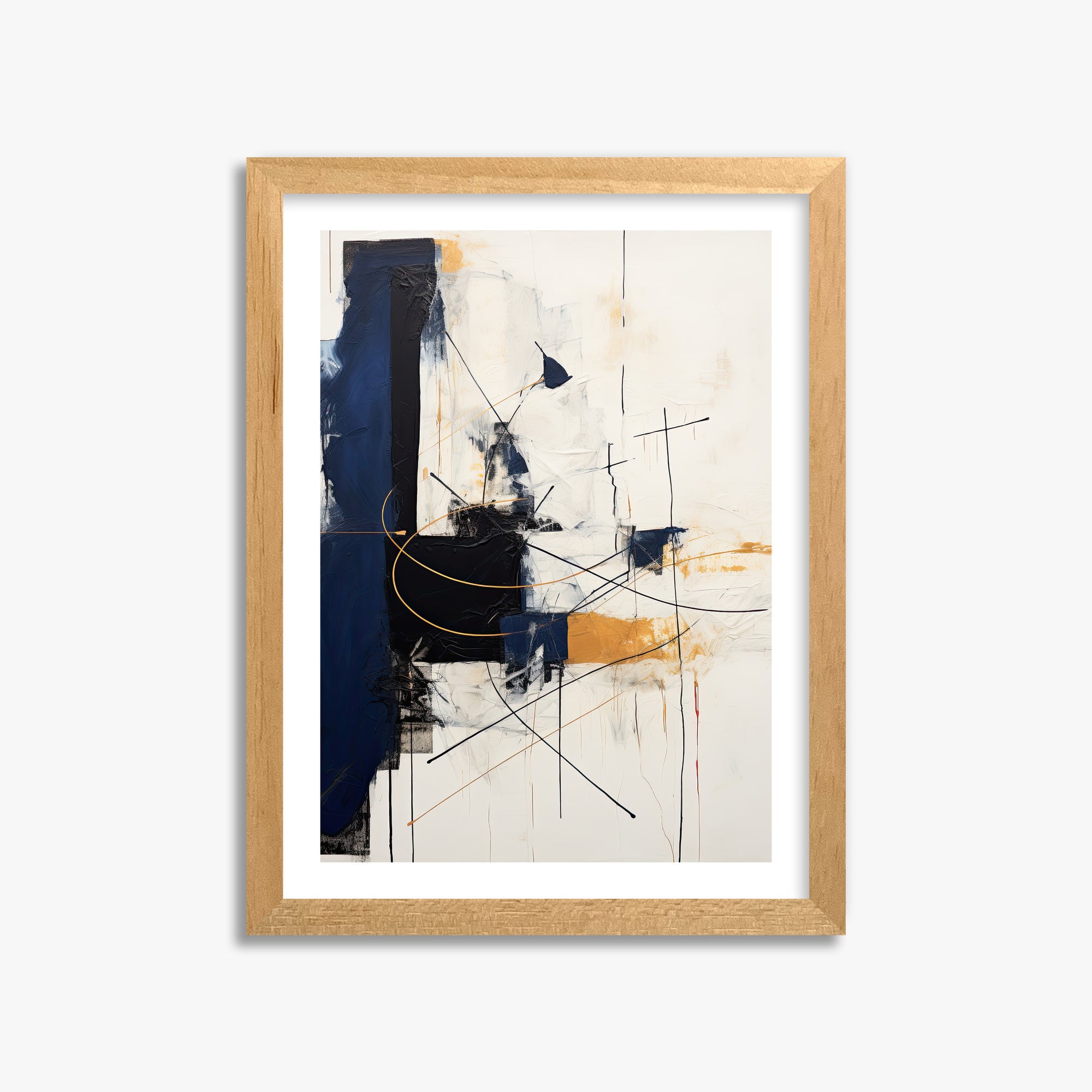 Golden Tangent, 30x40cm Oak Framed Art Reproduction