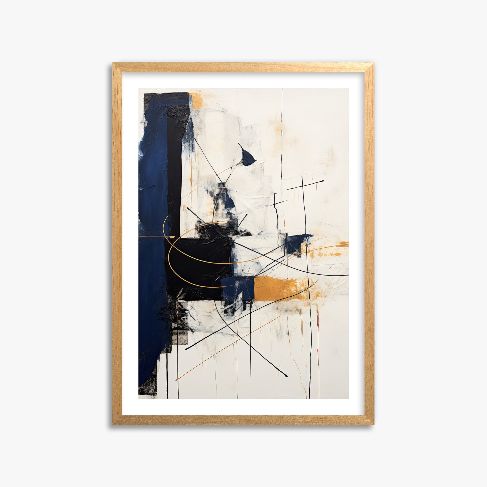 Golden Tangent, 50x70cm Oak Framed Art Reproduction