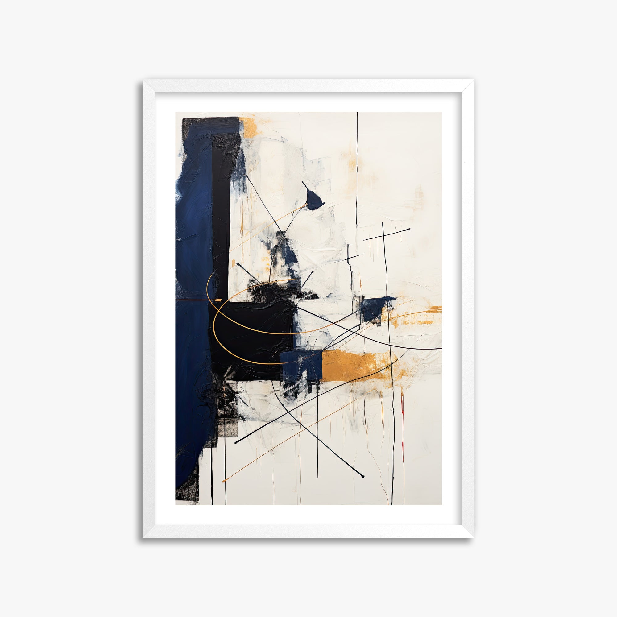 Golden Tangent, 50x70cm Whitek Framed Art Reproduction