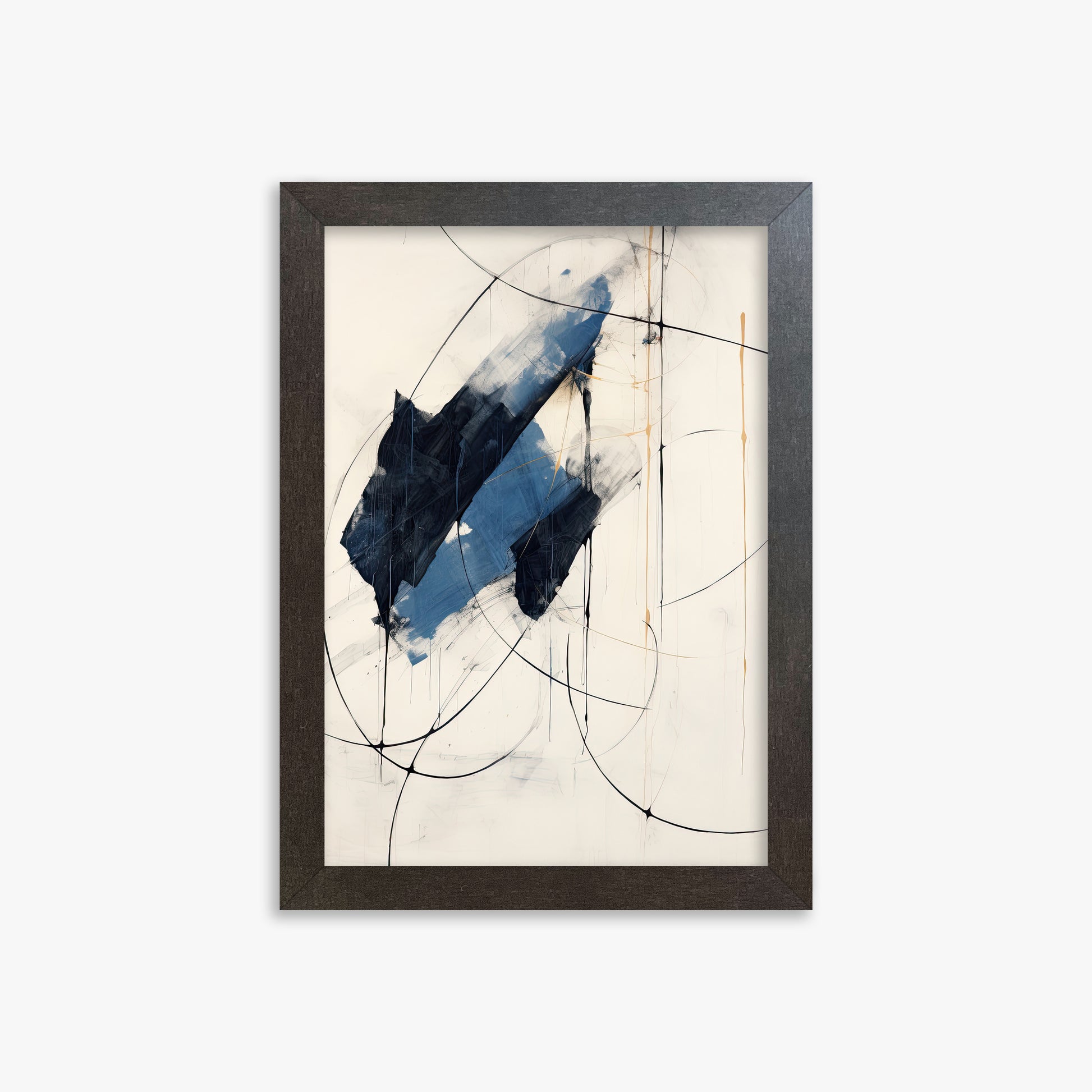 Midnight Sails, 21x30cm Framed Art Reproduction With Espresso Frame